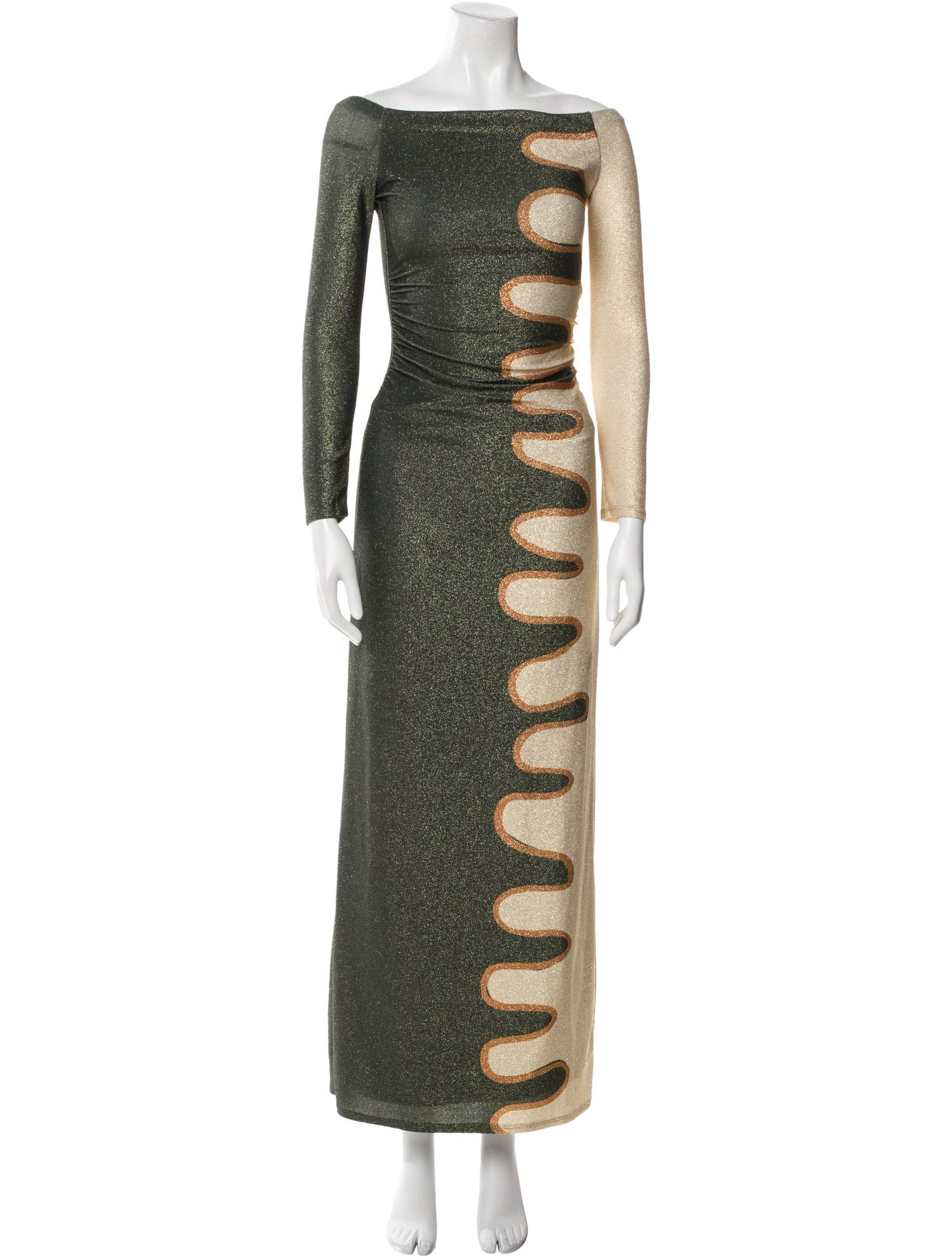 Cala de la Cruz Bateau Neckline Long Dress