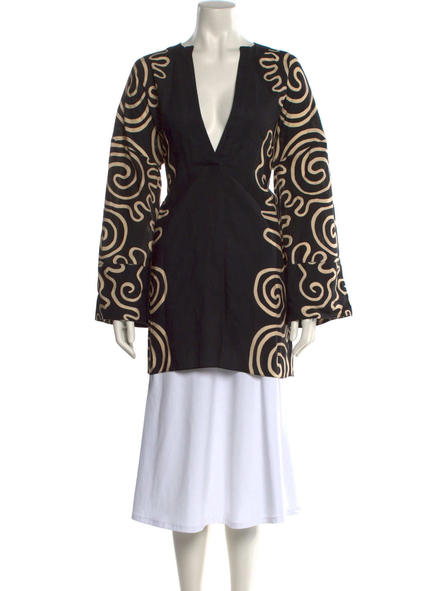 Cala de la Cruz Linen Printed Tunic