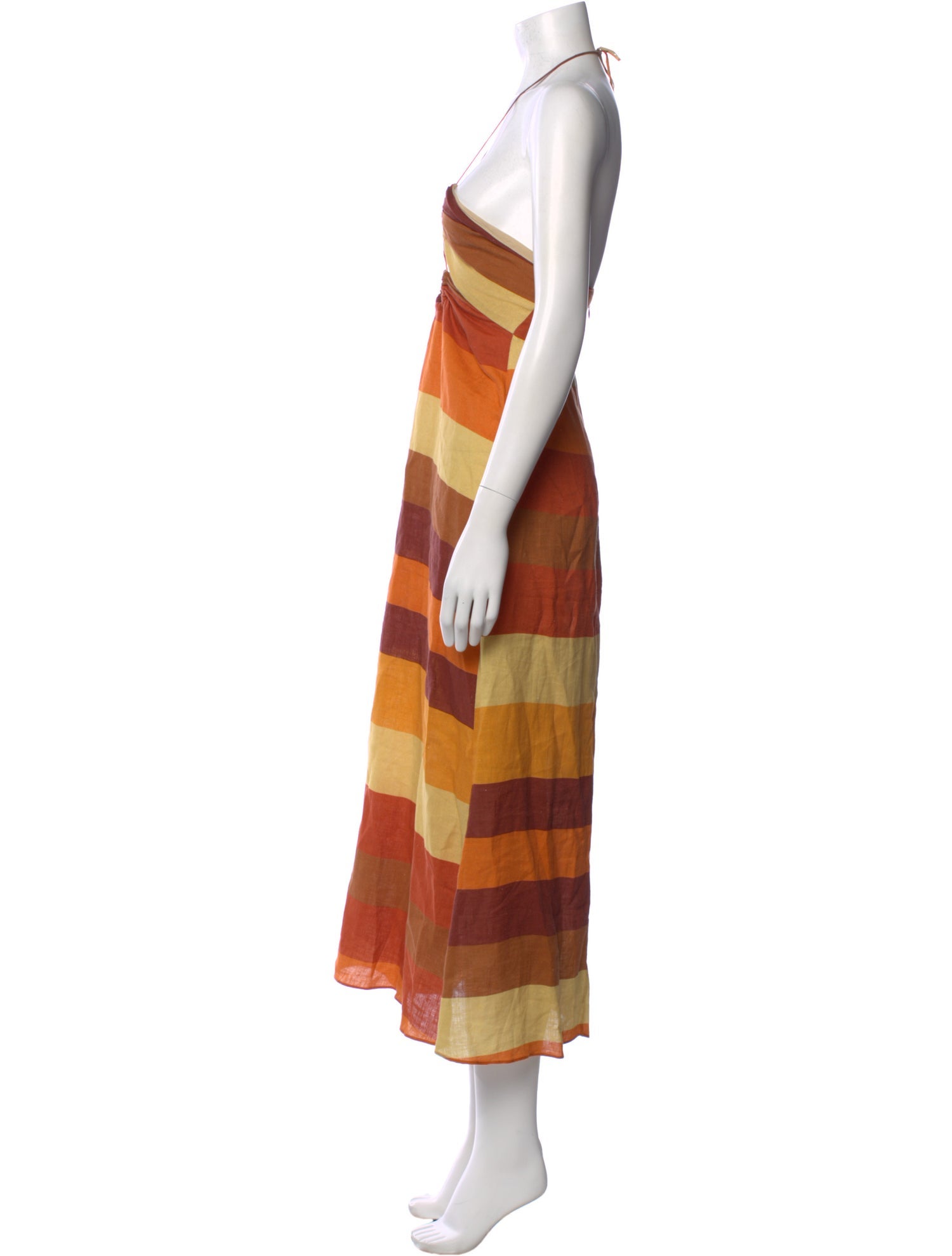 Cala de la Cruz Striped Midi Length Dress