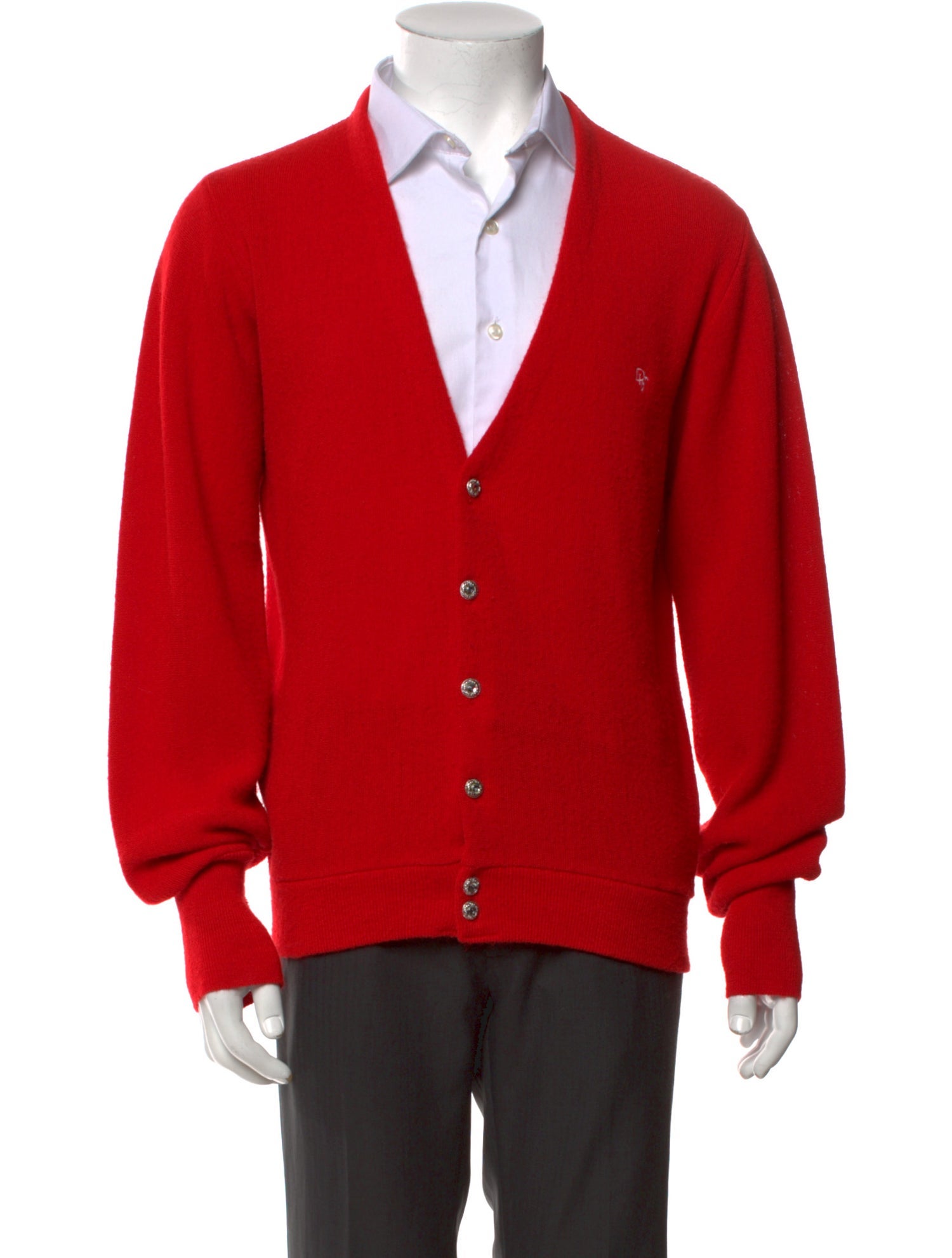 Christian Dior Monsieur V-Neck Long Sleeve Cardigan