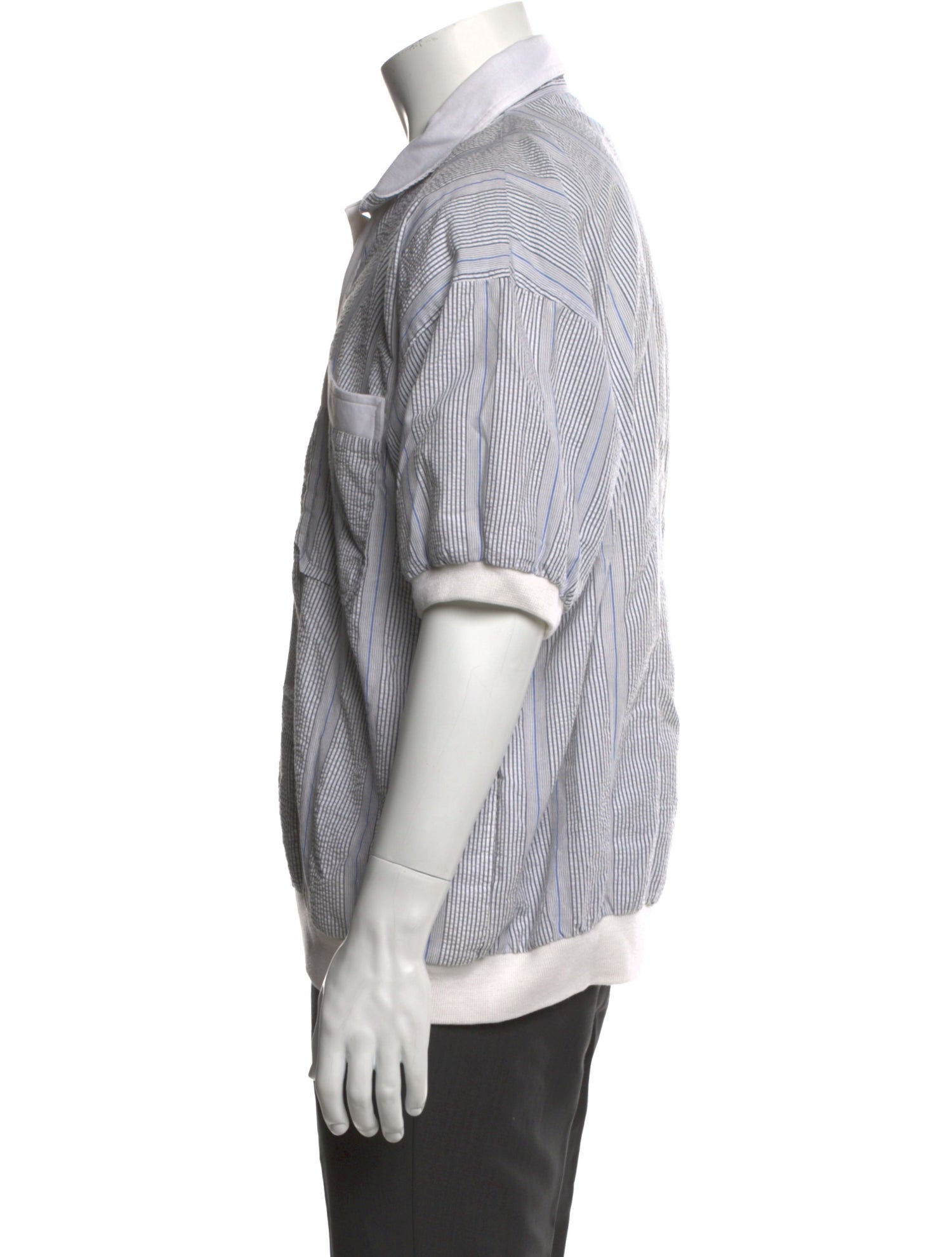 Christian Dior Monsieur Striped Crew Neck Polo Shirt