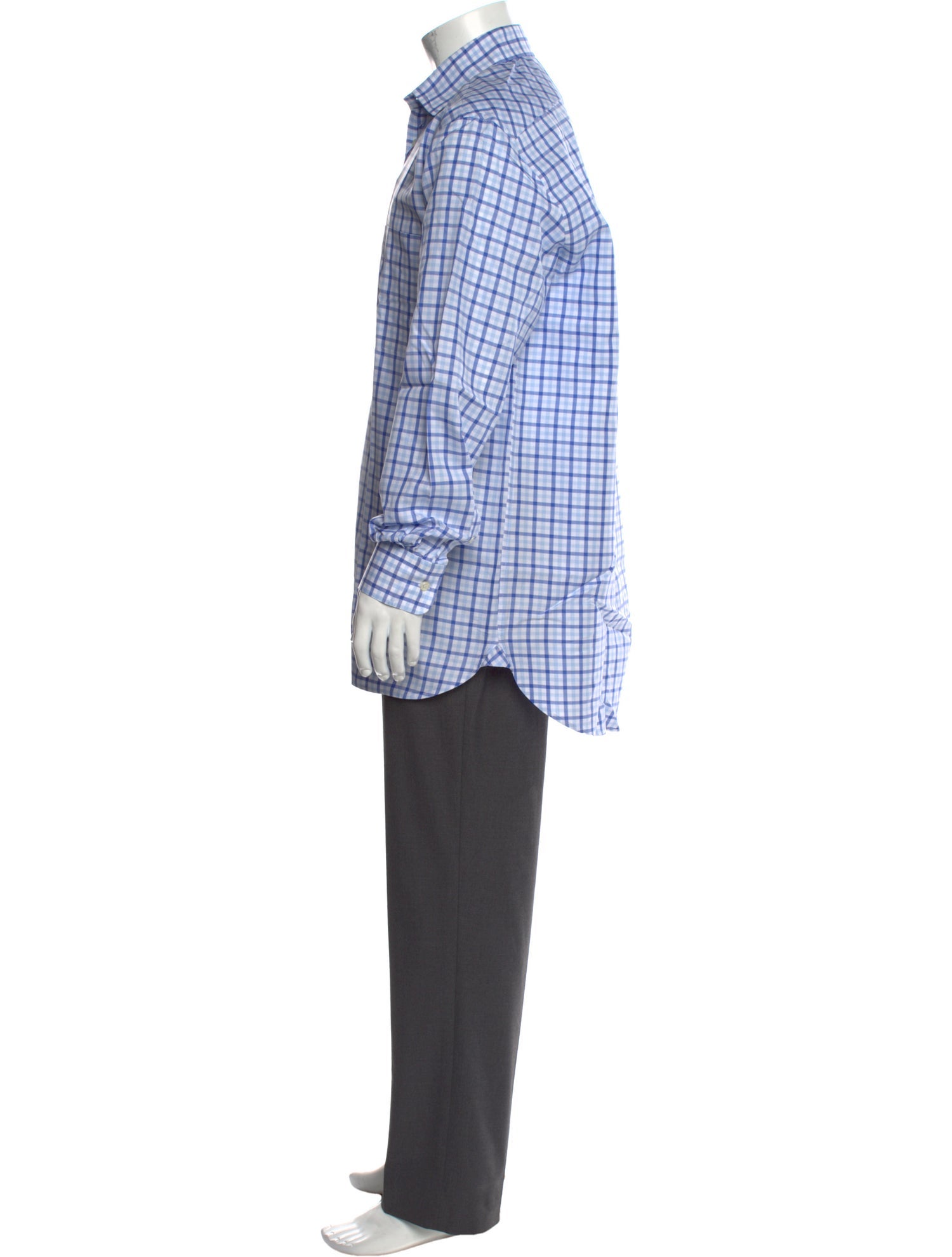 Cordings Plaid Print Long Sleeve Dress Shirt