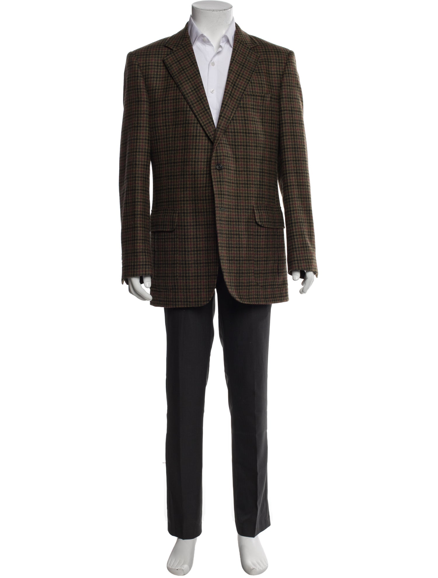 Cordings Wool Plaid Print Coat