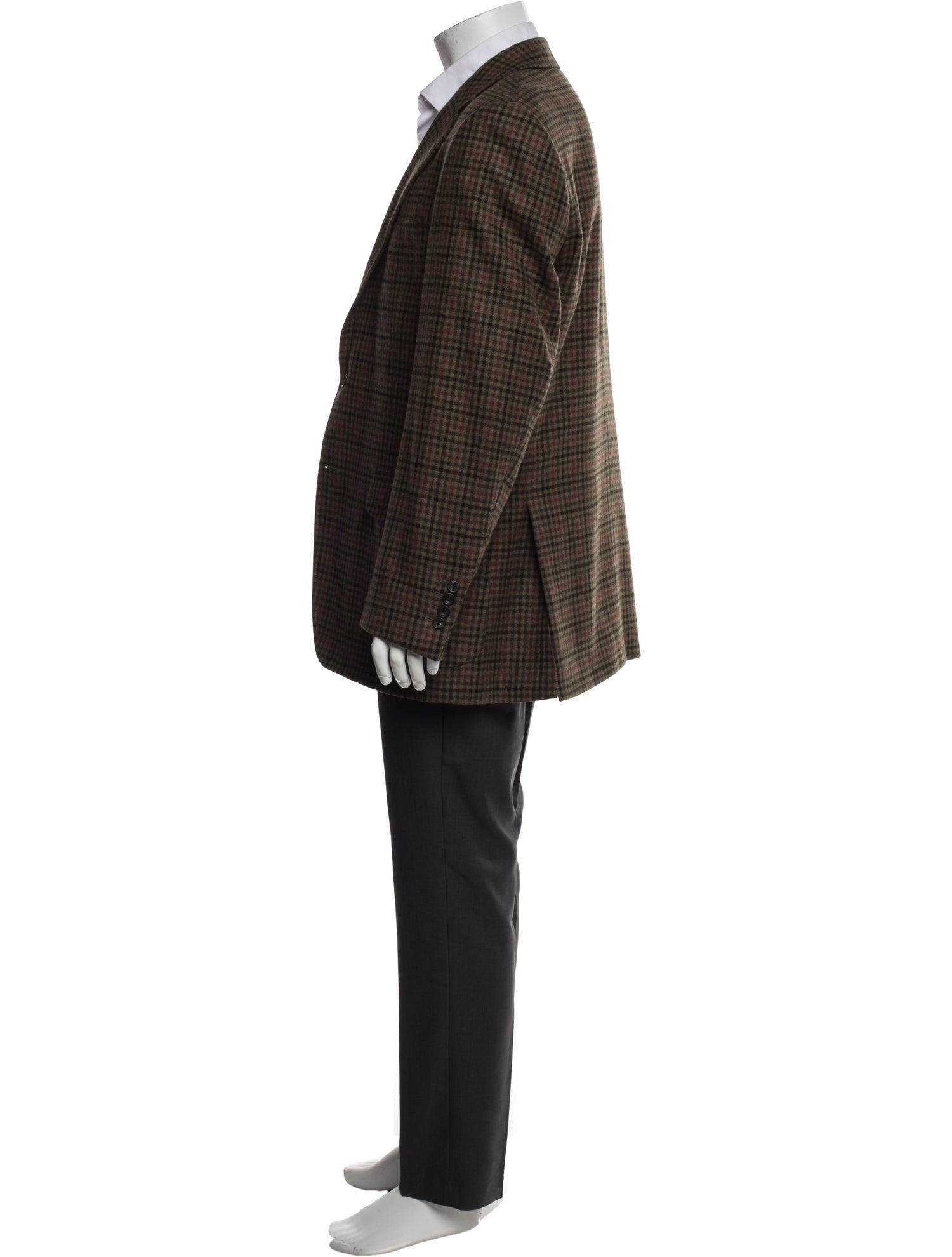 Cordings Wool Plaid Print Coat
