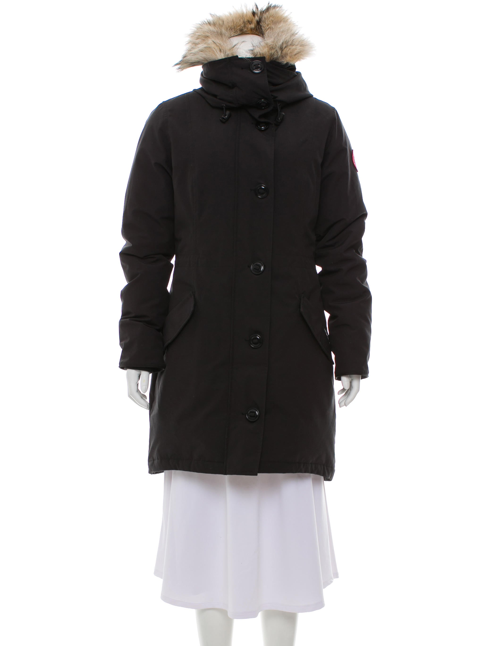 canada goose rossclair fur-trim hooded down parka canada goose rossclair fur-trim hooded down parka
