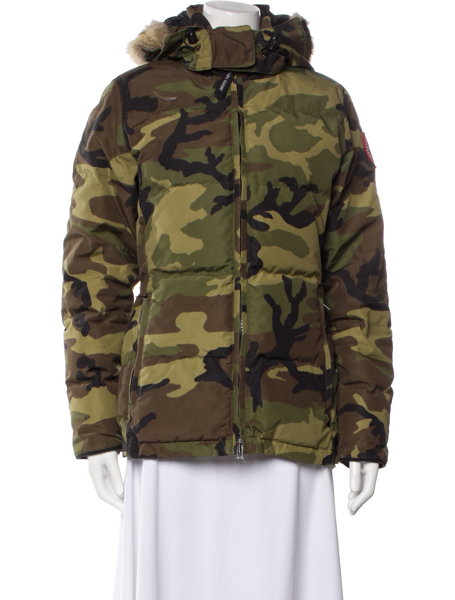 Canada Goose Camouflage Print Down Coat