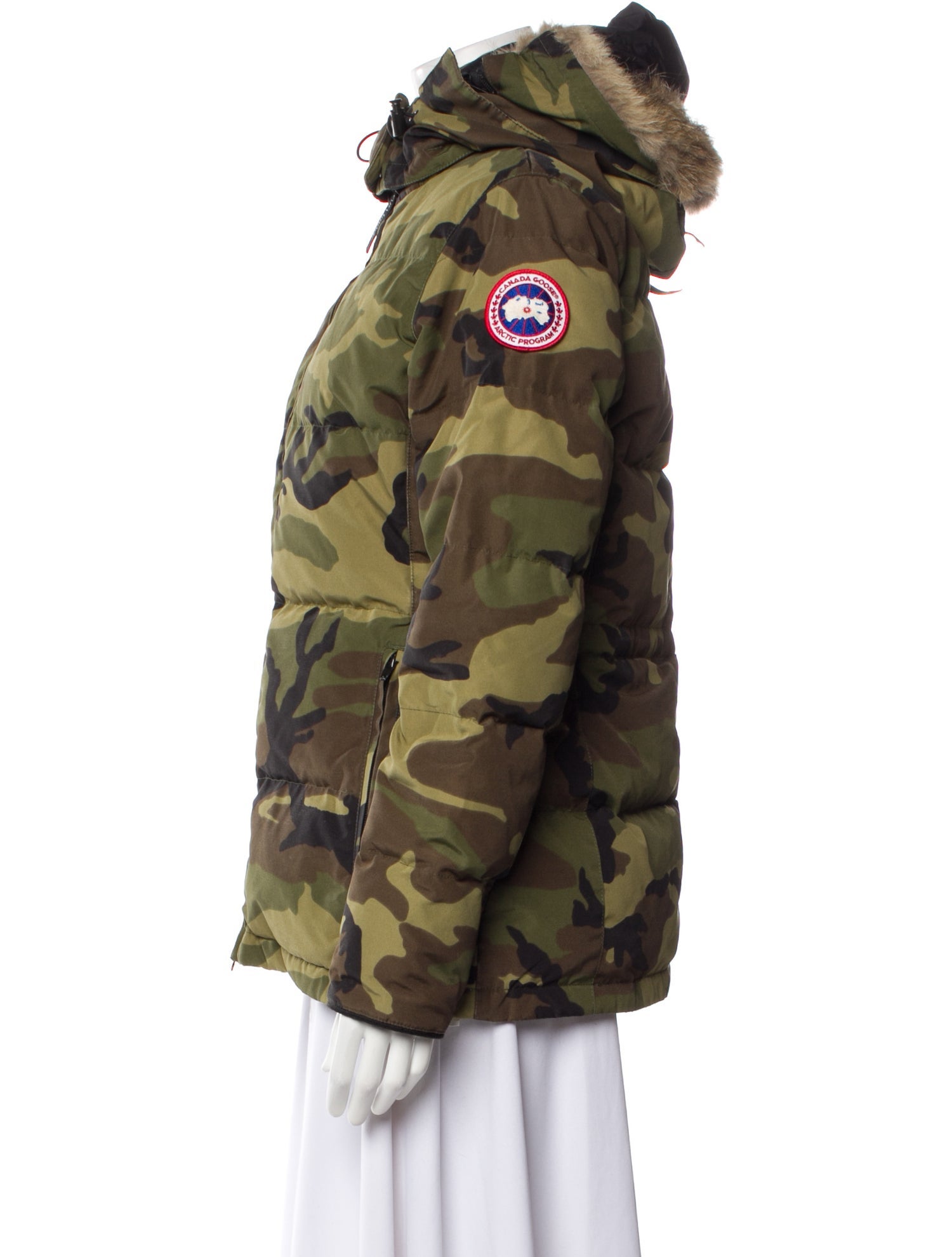 Canada Goose Camouflage Print Down Coat