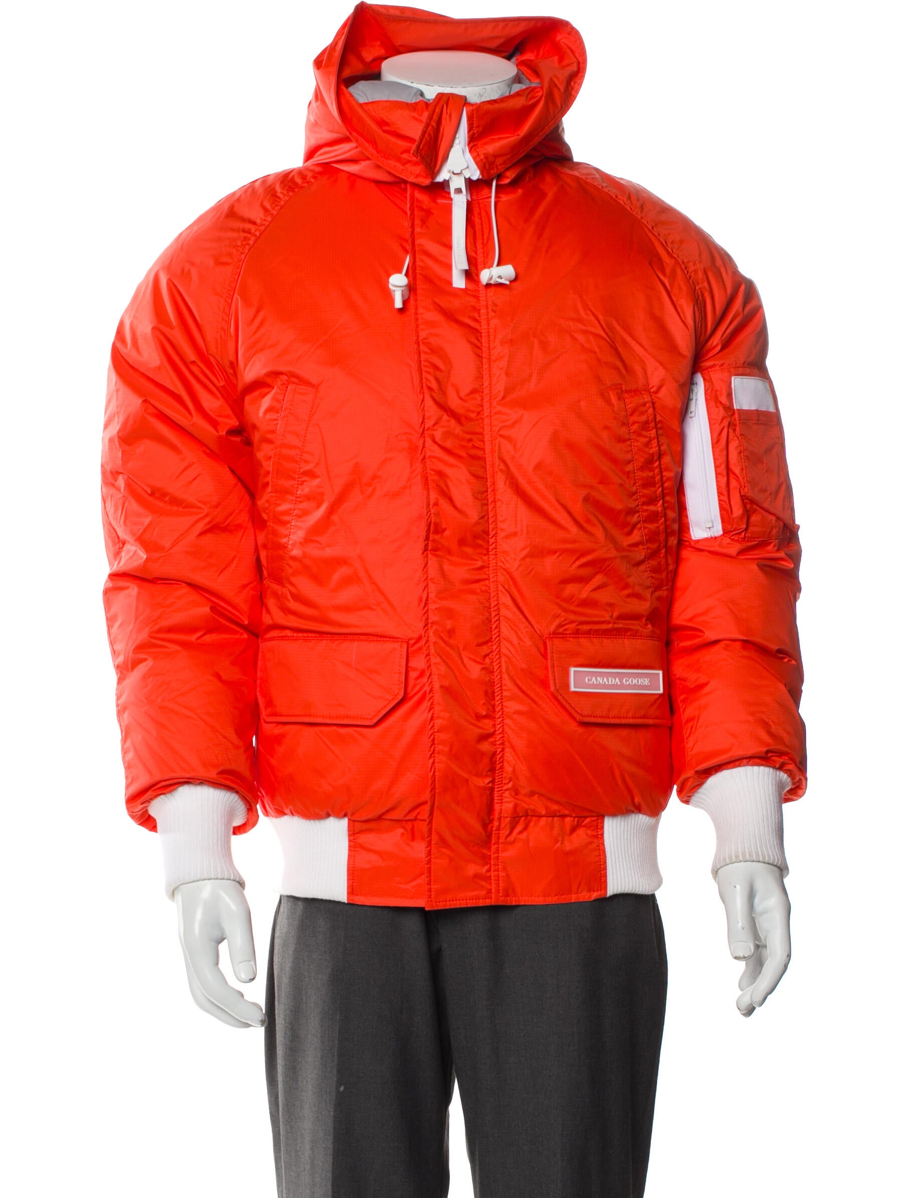 Canada Goose Colorblock Pattern Puffer Coat