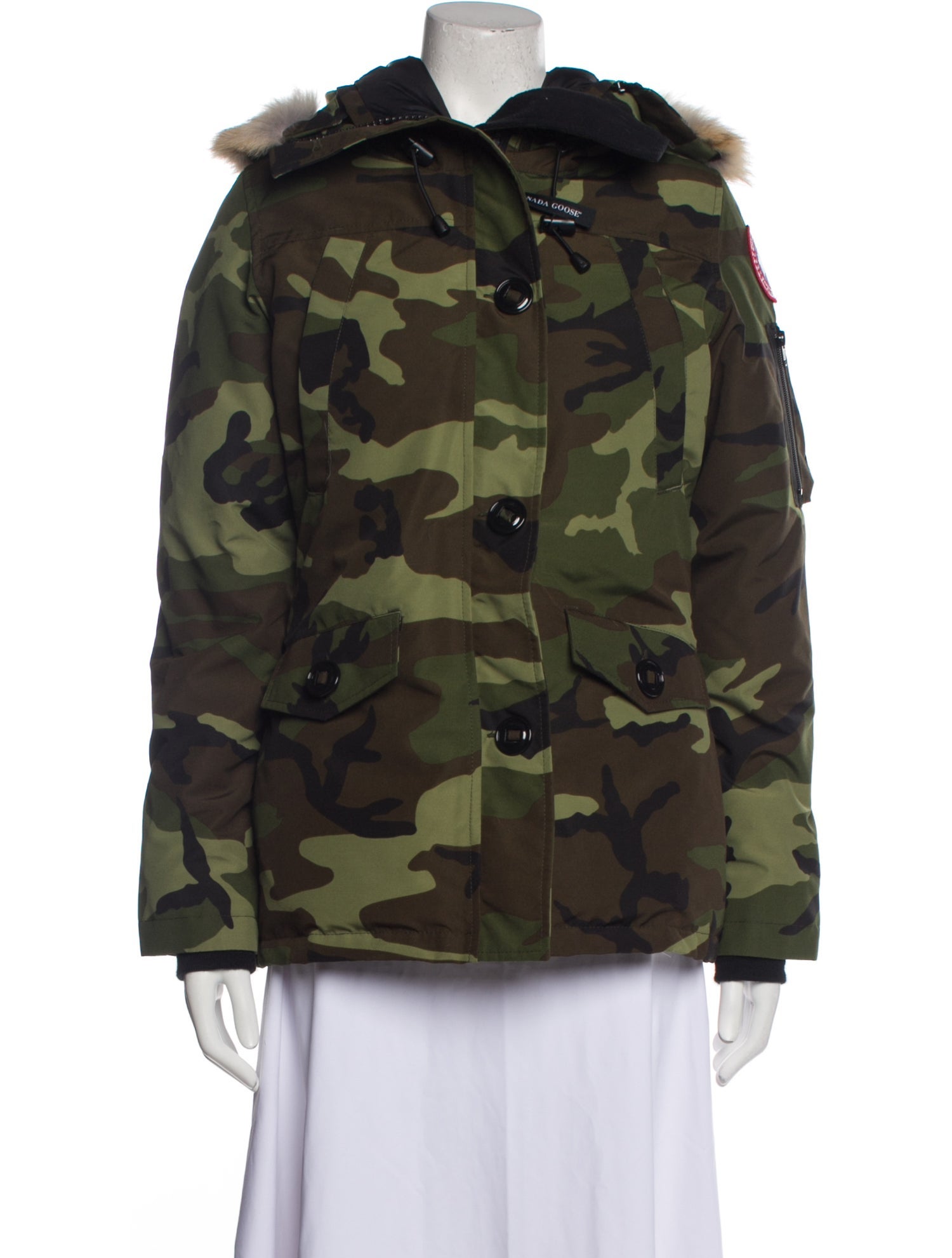 Canada Goose Camouflage Print Down Coat