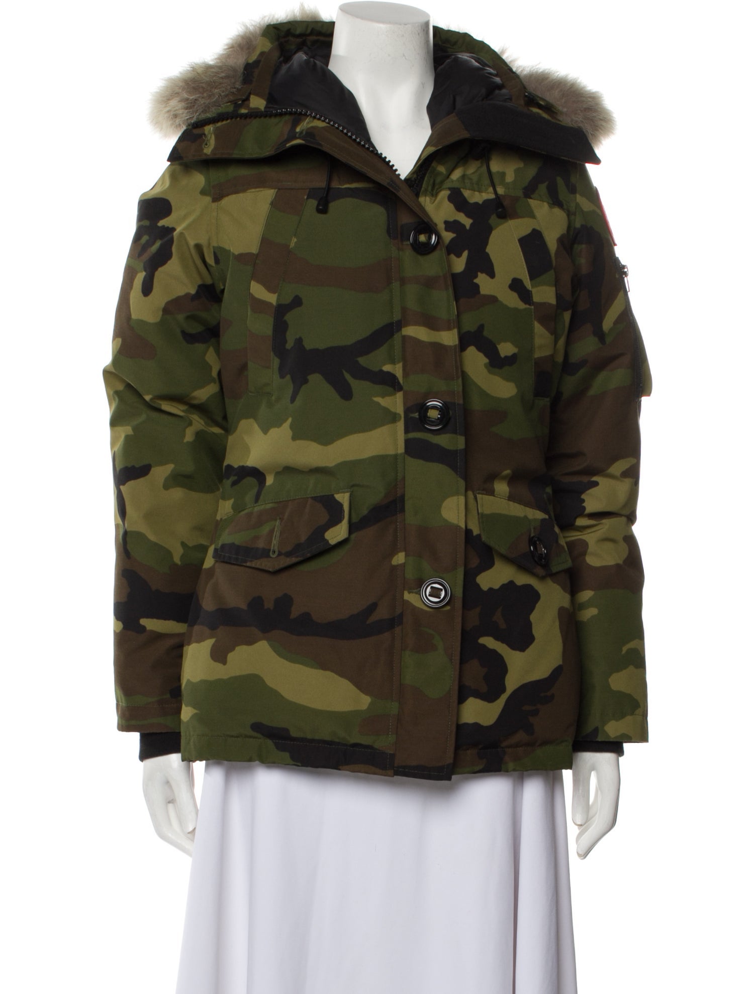 Canada Goose Camouflage Print Down Coat