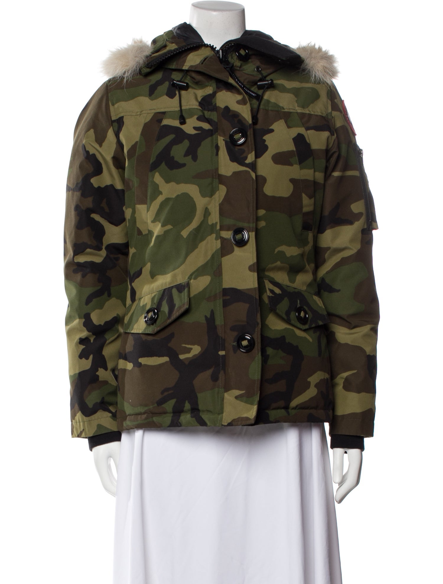 Canada Goose Camouflage Print Down Coat