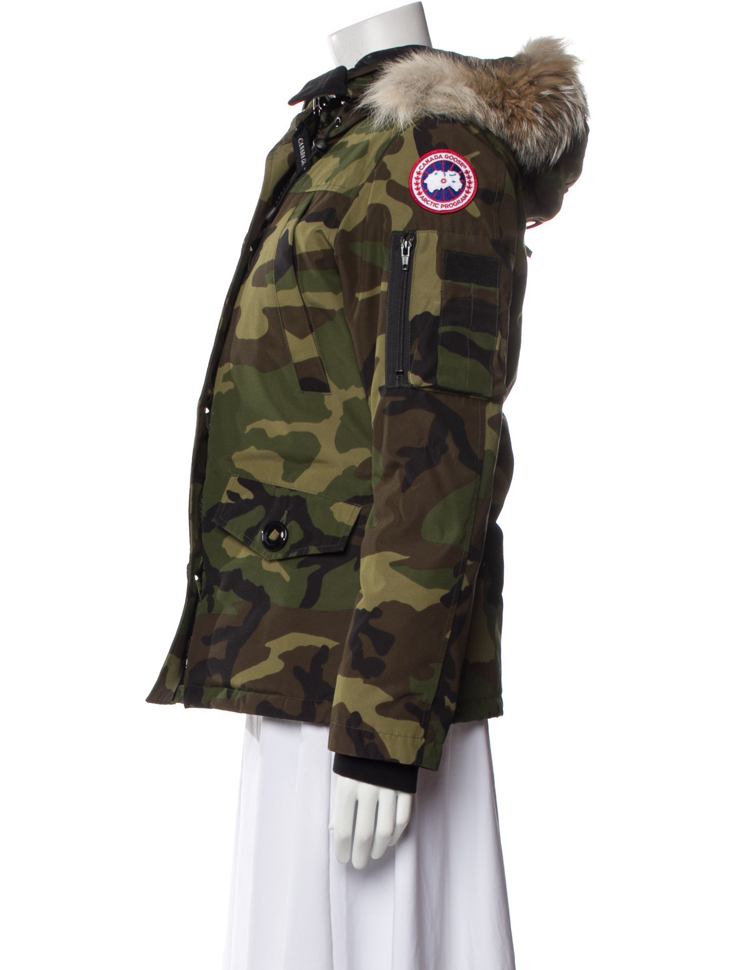 Canada Goose Camouflage Print Down Coat