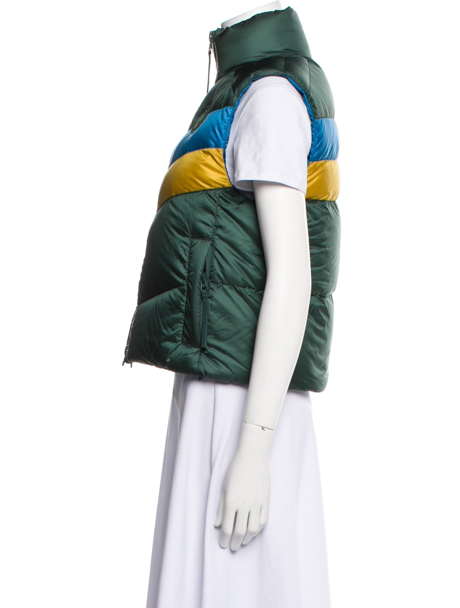 Canada Goose x Reformation Nylon Colorblock Pattern Down Jacket