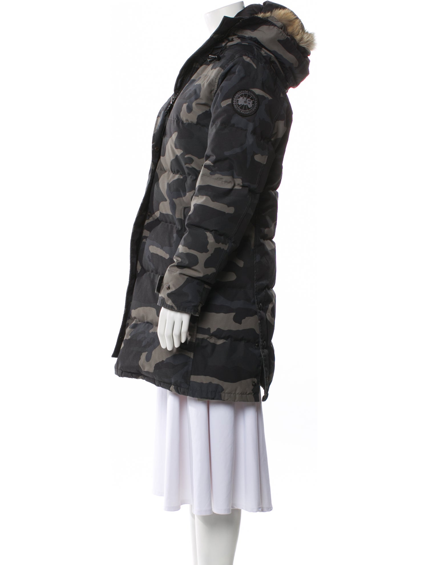 Canada Goose Camouflage Print Down Coat