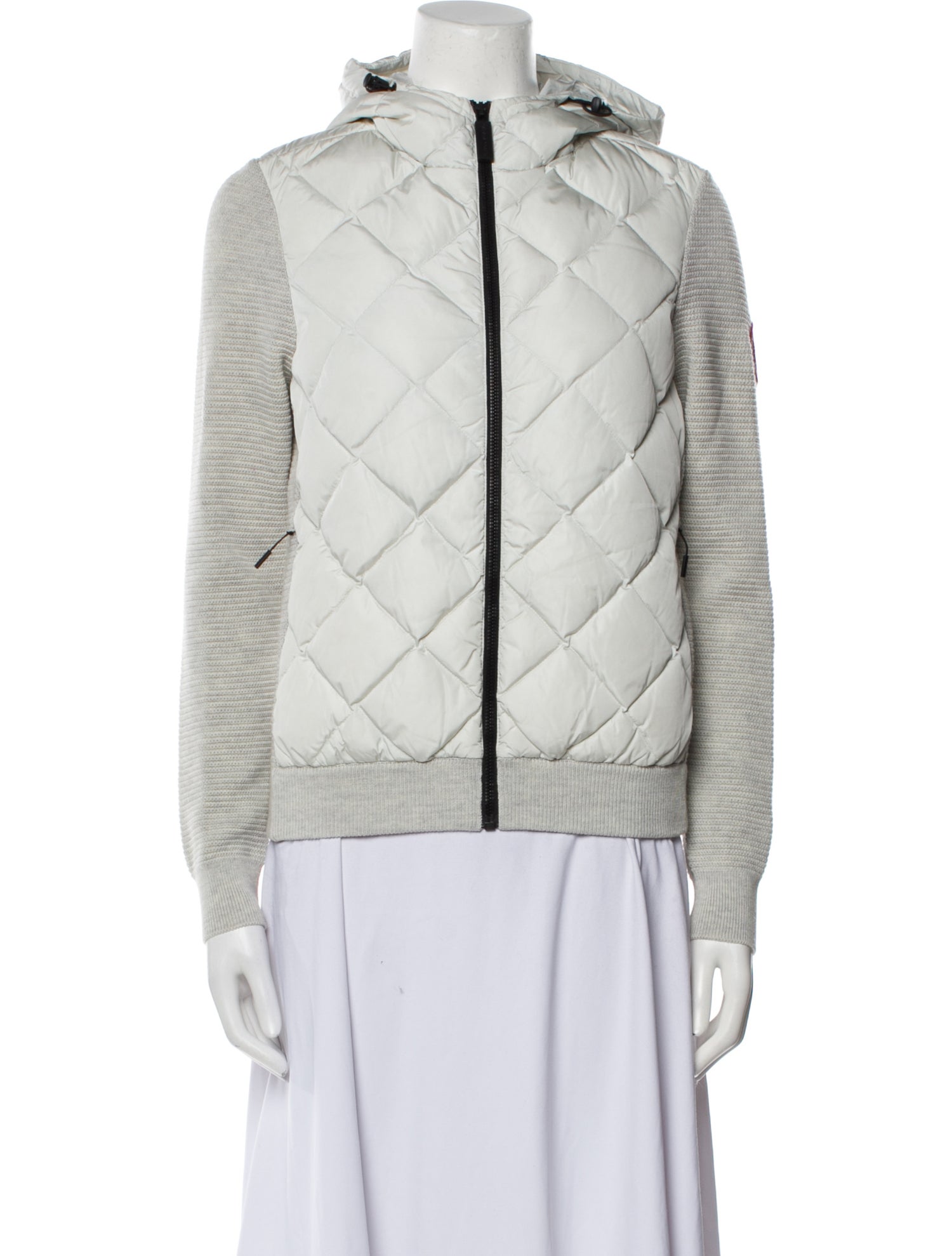 Canada Goose Wool Colorblock Pattern Down Jacket