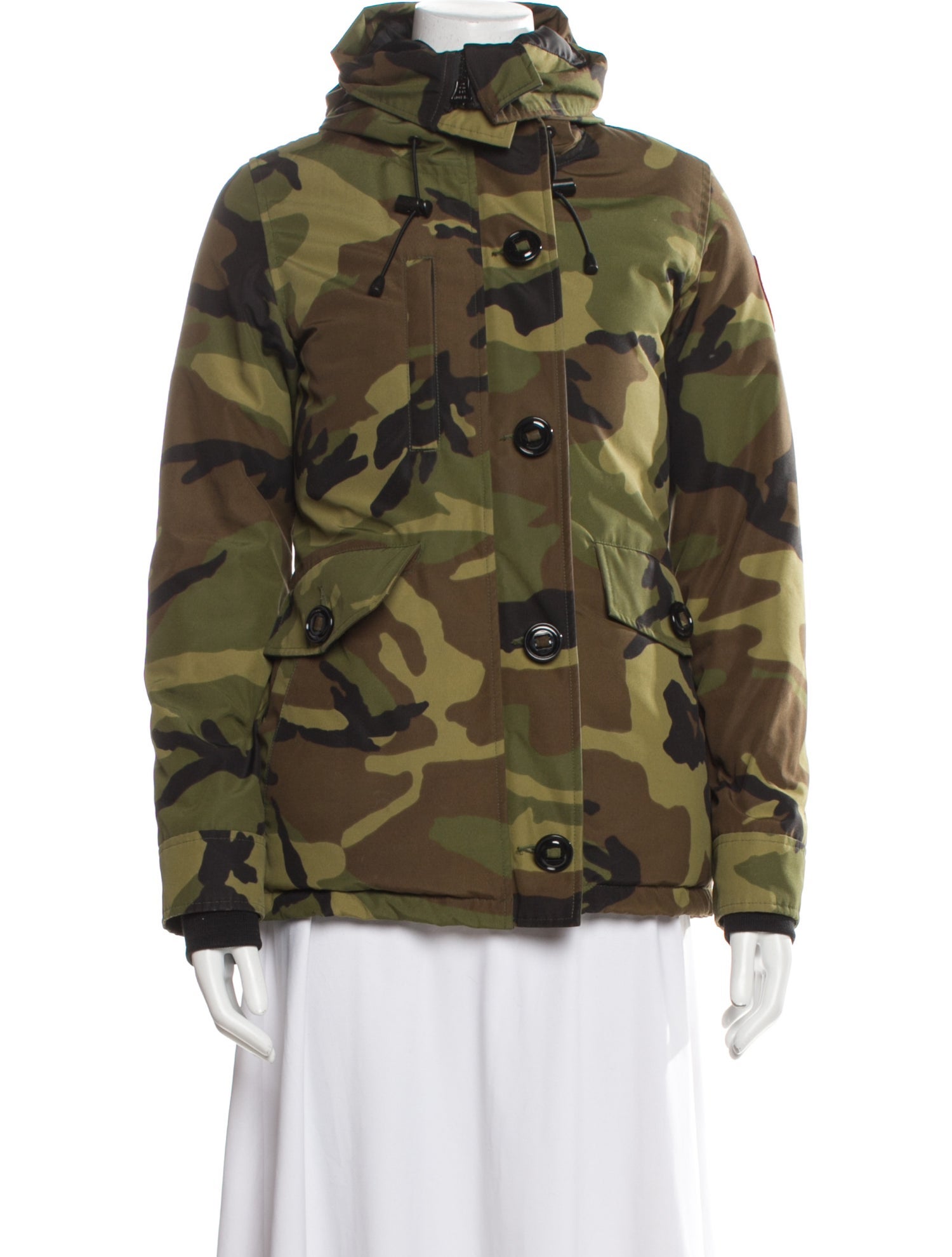 Canada Goose Camouflage Print Down Coat