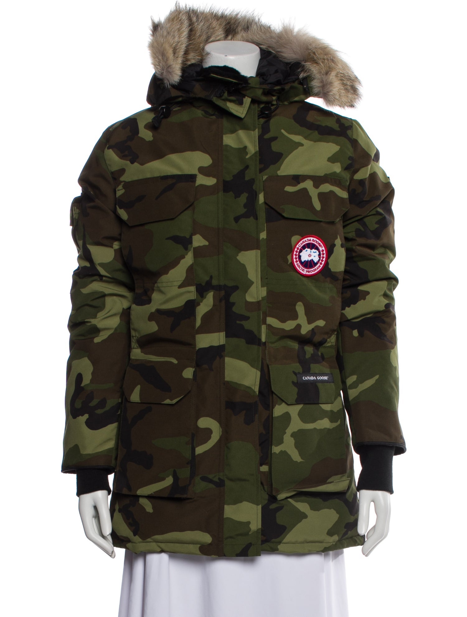 Canada Goose Camouflage Print Down Coat