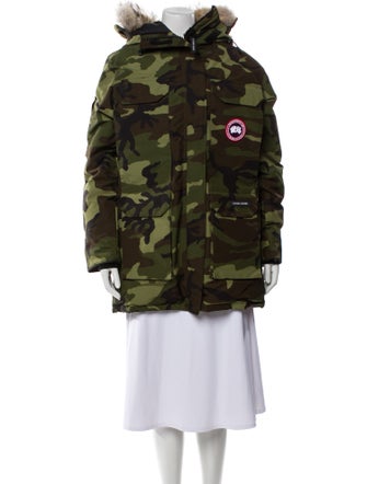 Canada Goose Down Camouflage Print Down Coat