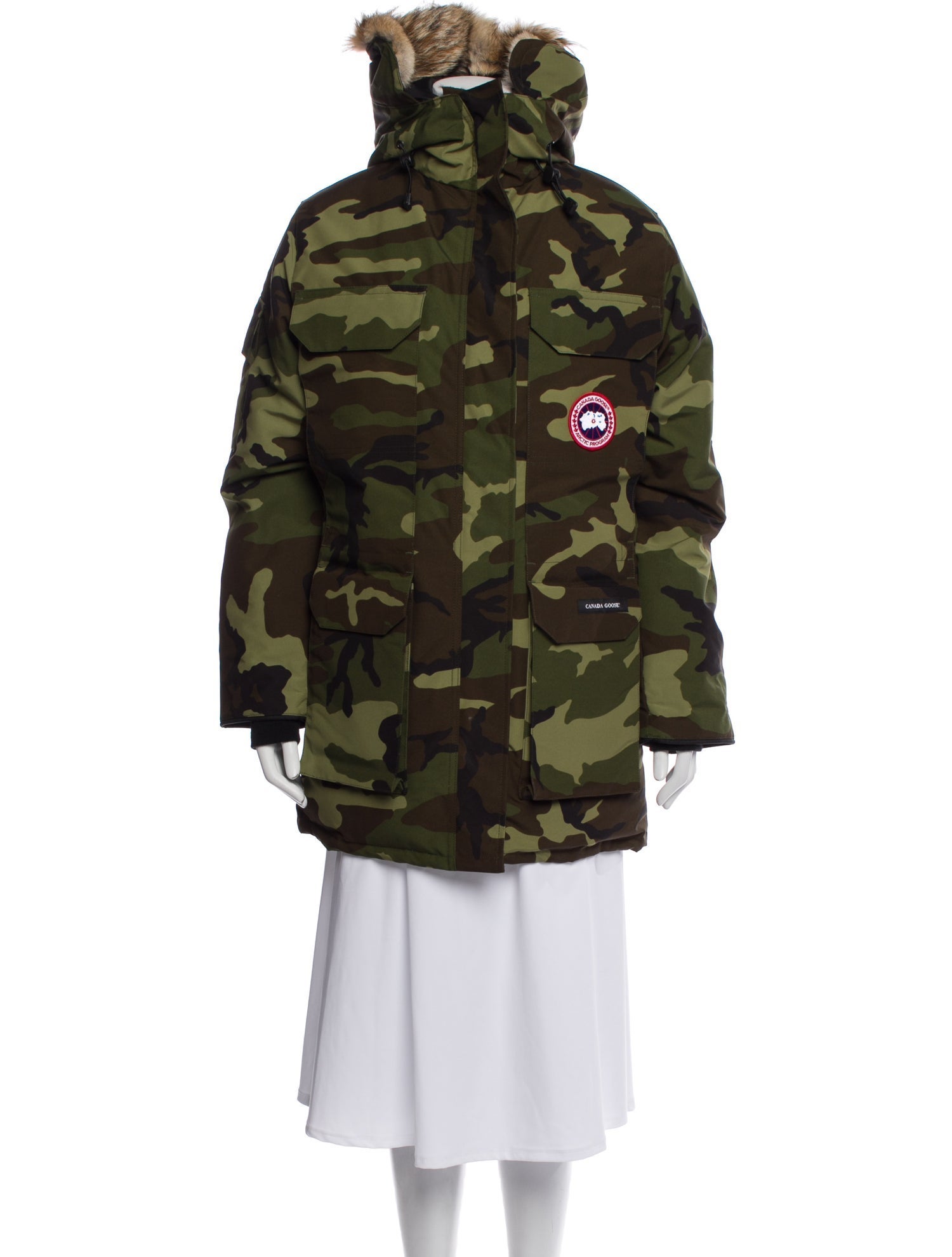 Canada Goose Camouflage Print Down Coat