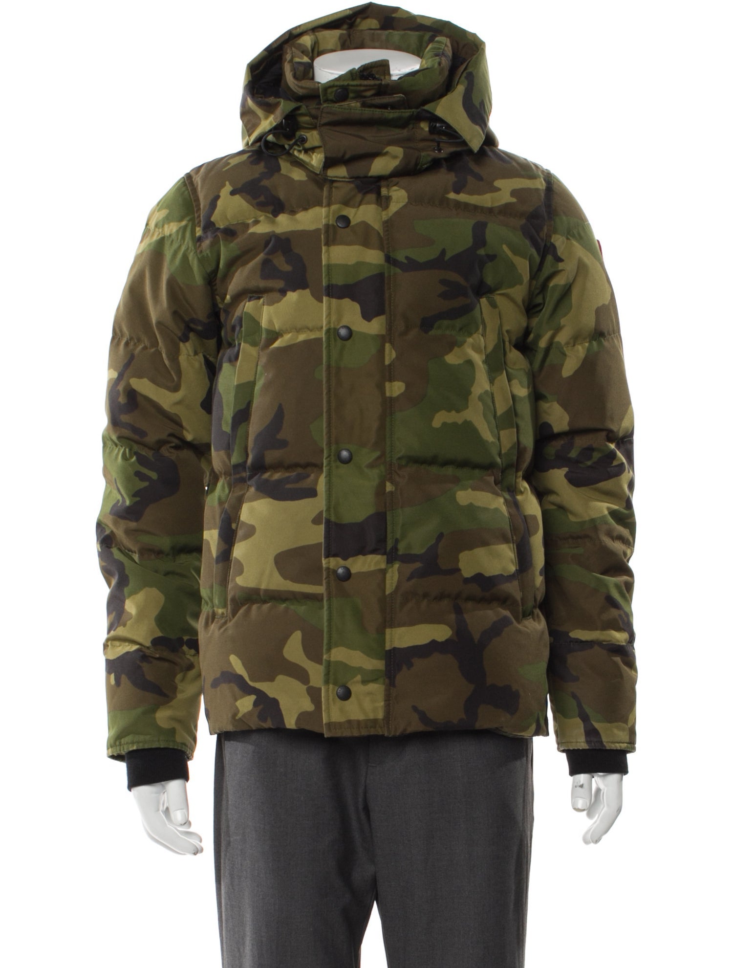 Canada Goose Camouflage Print Puffer Coat