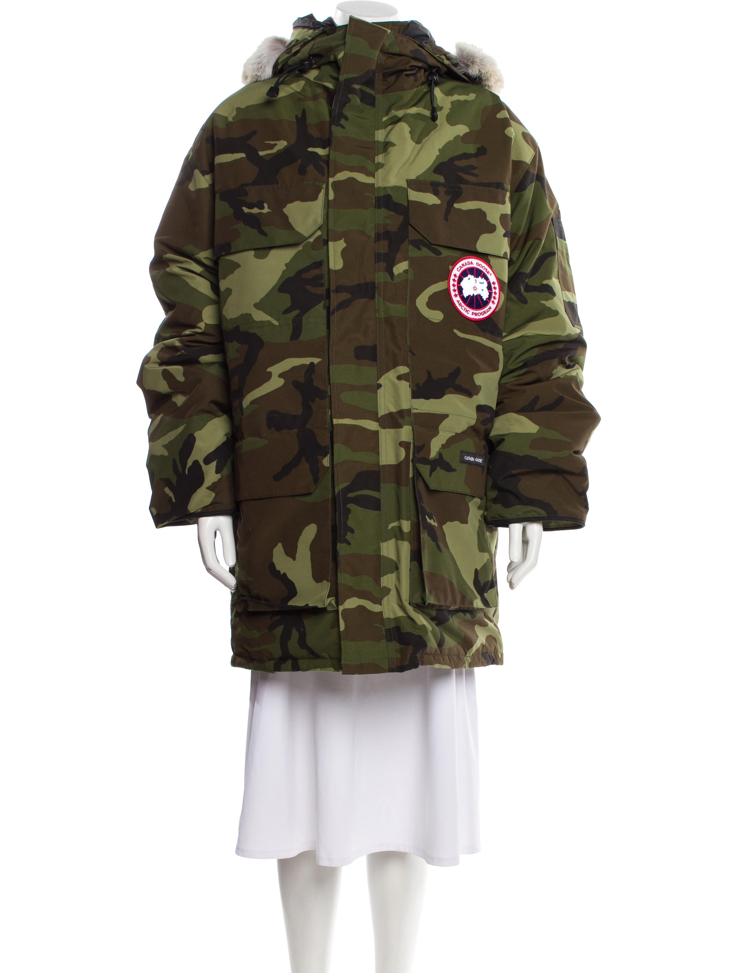 Canada Goose Camouflage Print Down Coat
