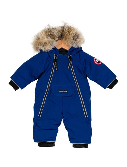 Canada Goose Baby Blue Coyote Fur Trimmed Snowsuit