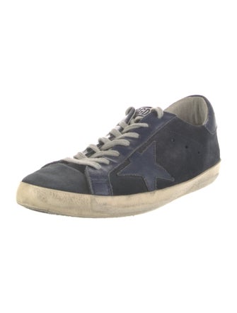 Golden Goose Leather Printed Sneakers