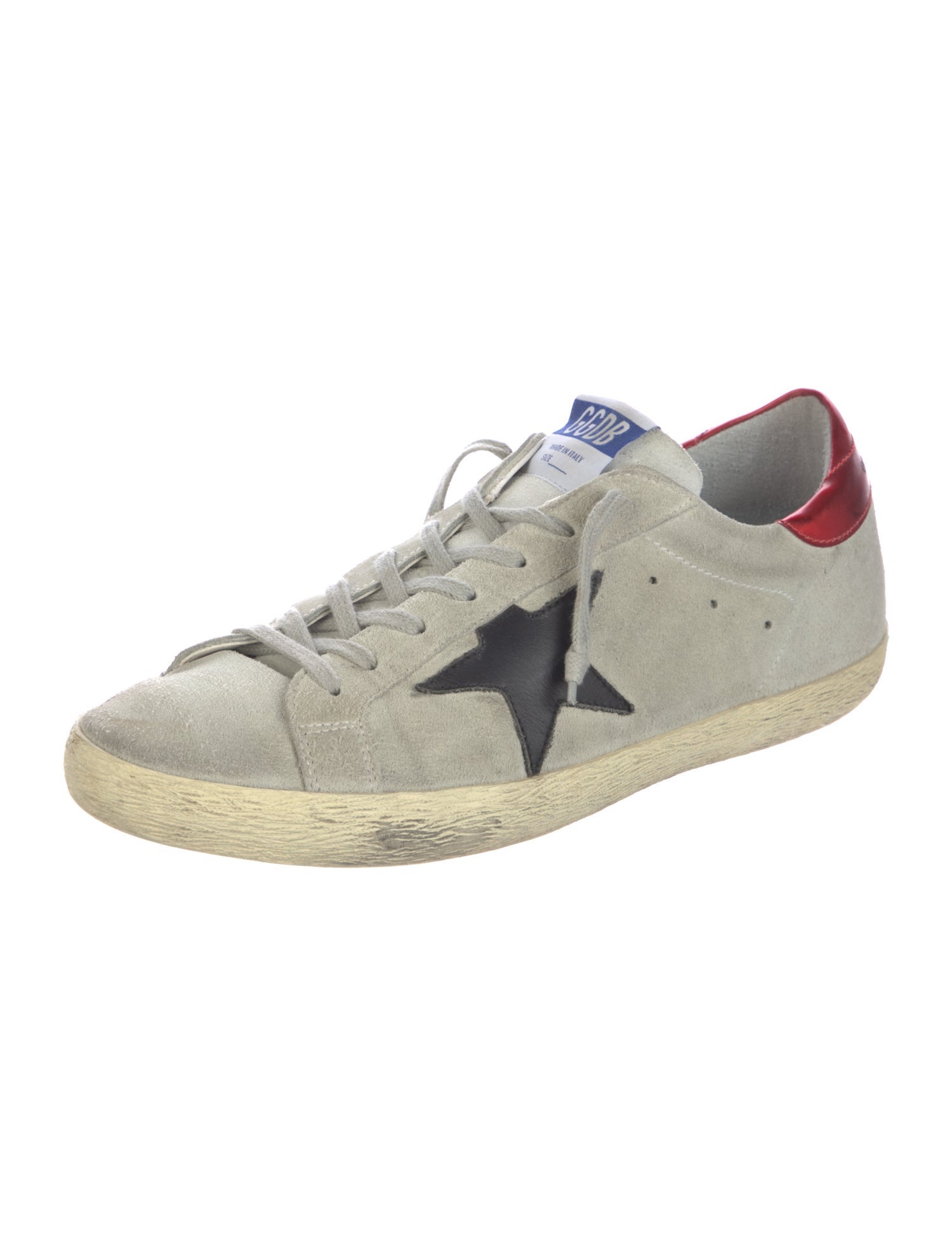 Golden Goose Suede Colorblock Pattern Sneakers