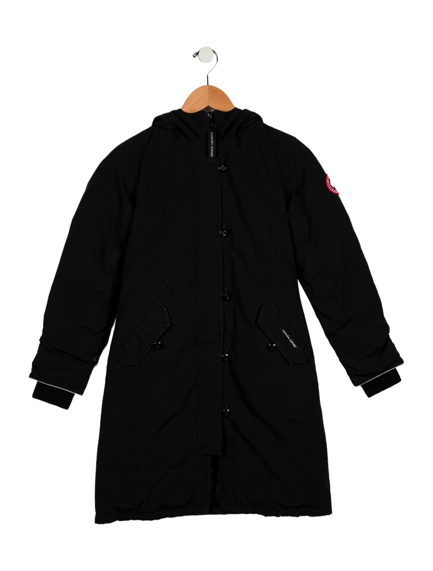 Canada Goose Youth 14-16 Black Cotton Blend Brittania Parka
