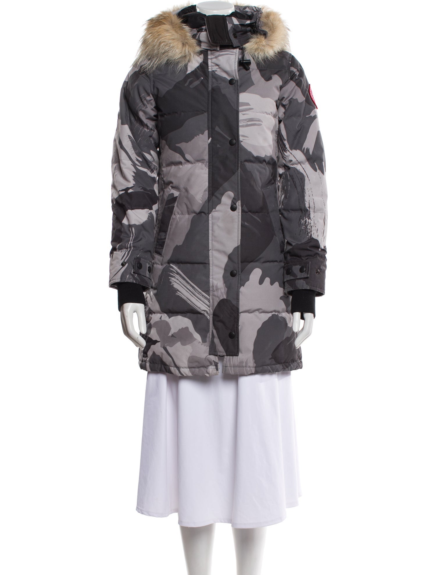 Canada Goose Camouflage Print Down Coat