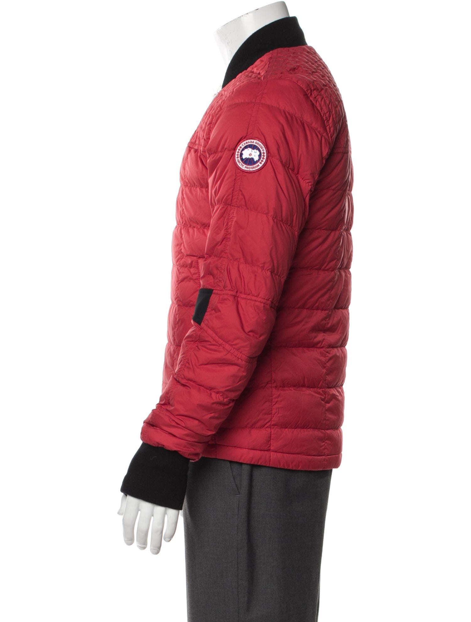 Canada Goose Colorblock Pattern Puffer Coat