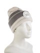 Canada Goose Knitted White Beanie w/ Embroidered Embellishment
