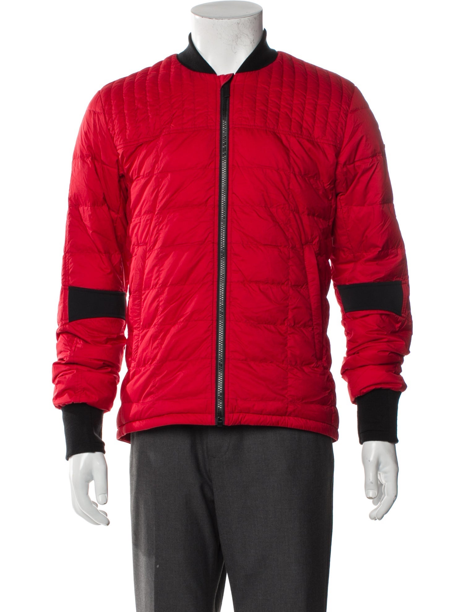 Canada Goose Colorblock Pattern Puffer Coat