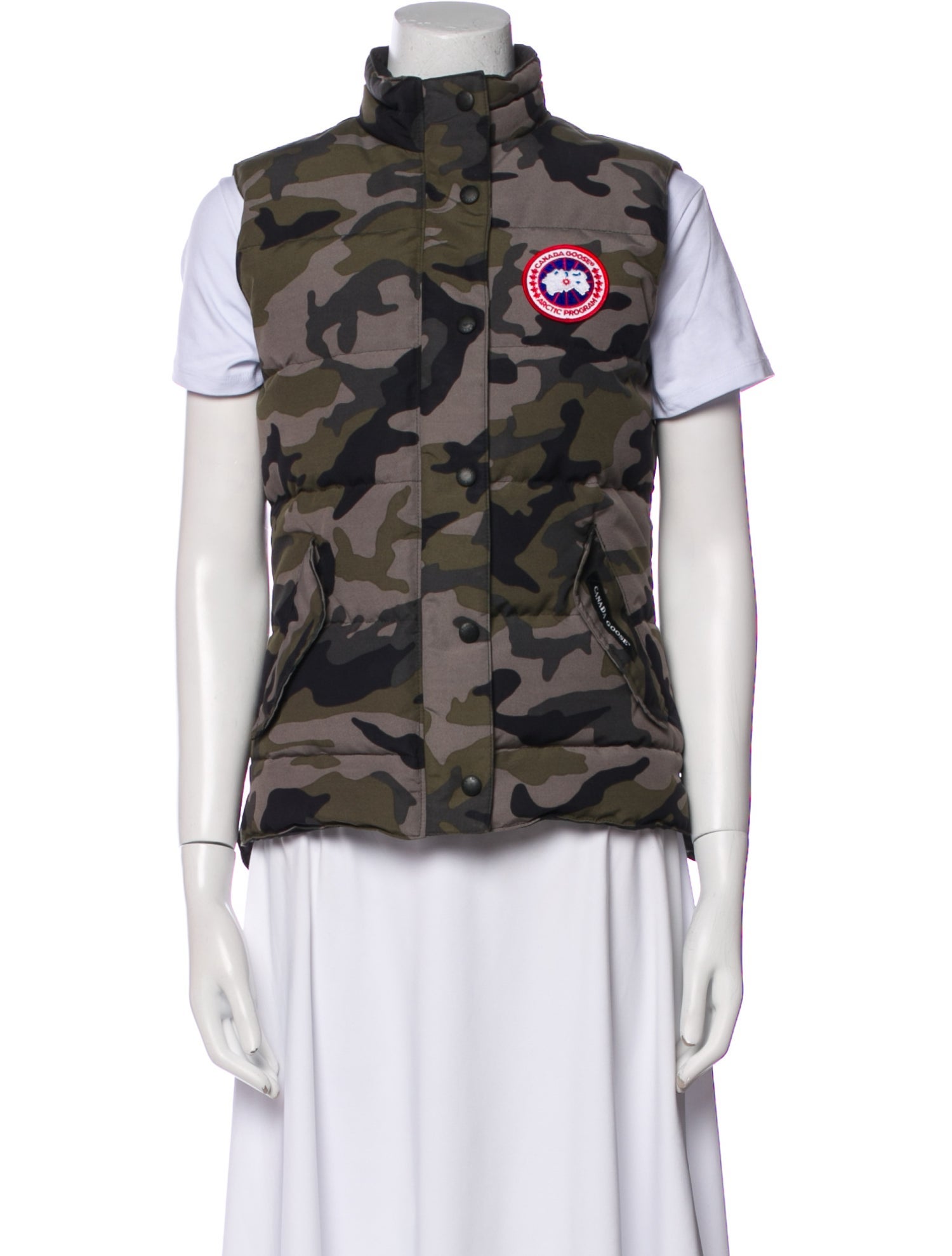 Canada Goose Camouflage Print Down Jacket