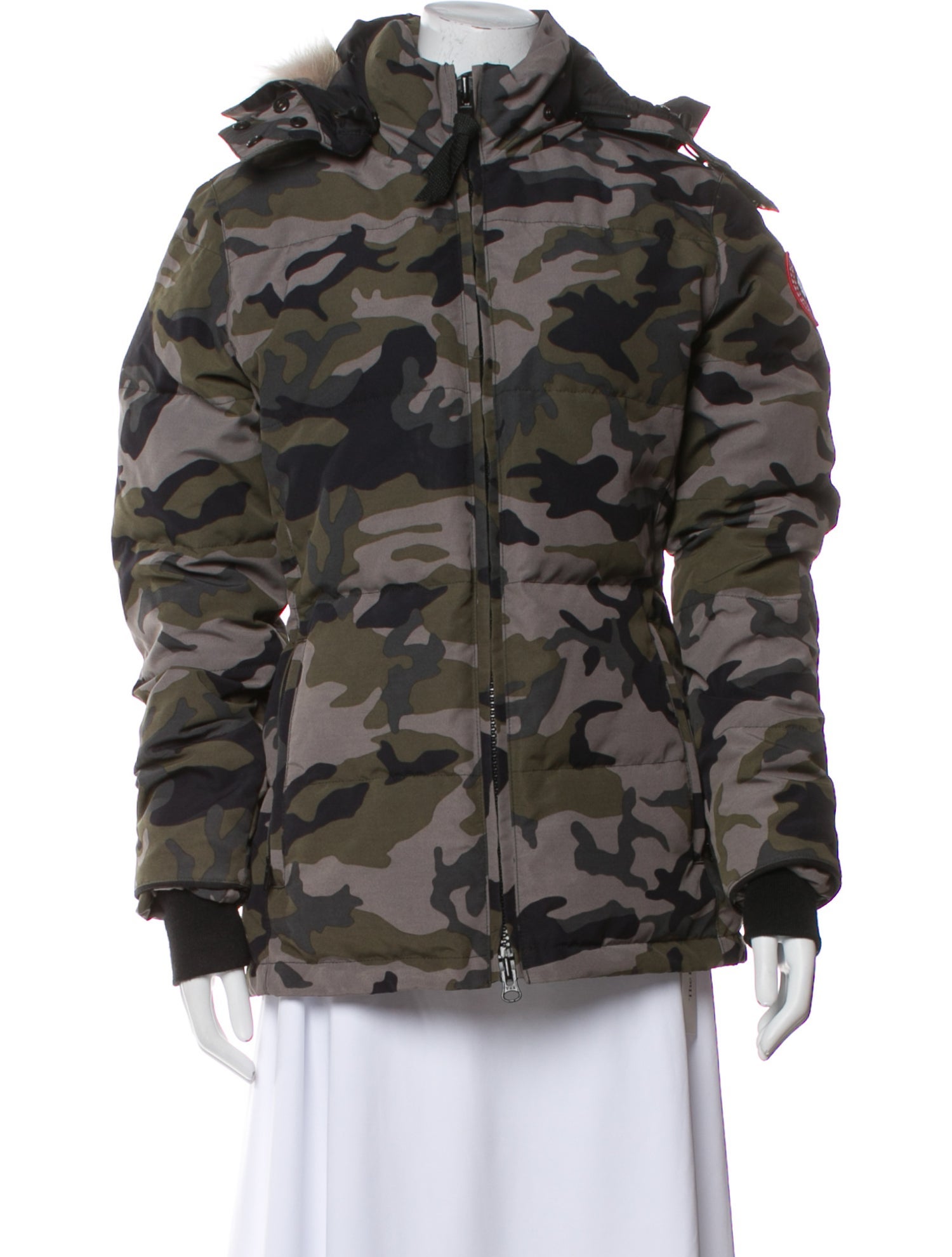 Canada Goose Camouflage Print Down Coat