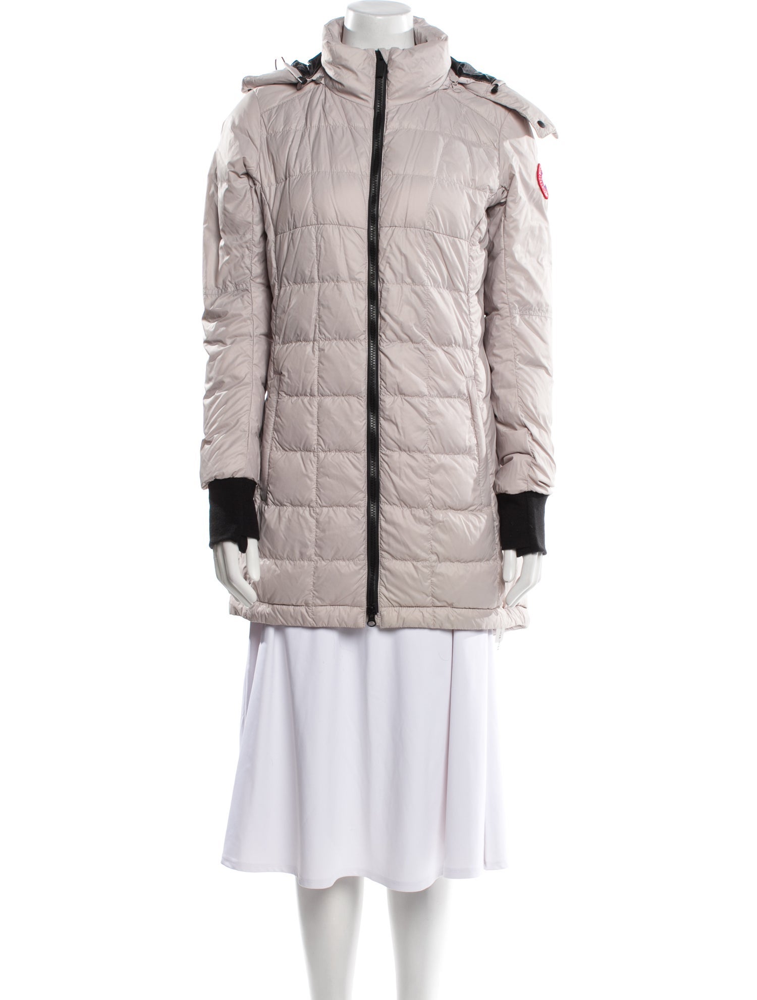 Canada Goose Nylon Colorblock Pattern Down Jacket