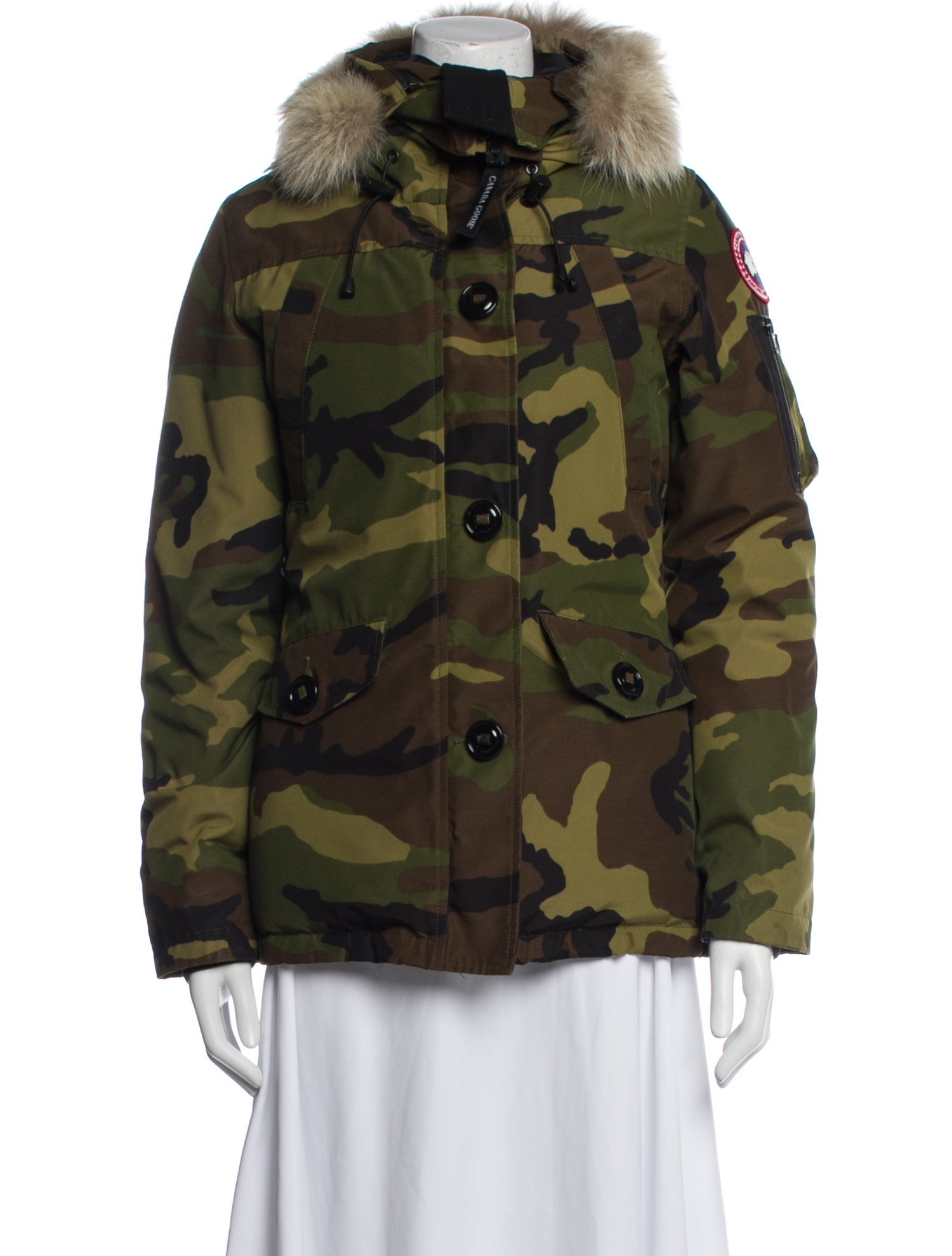 Canada Goose Camouflage Print Down Coat