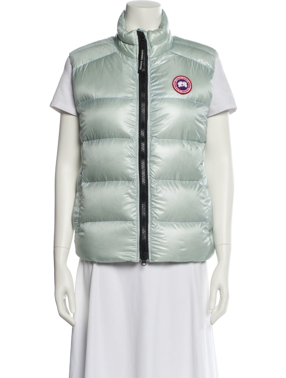 Canada Goose Down Down Jacket Blue Embroidered Ac… - image 1