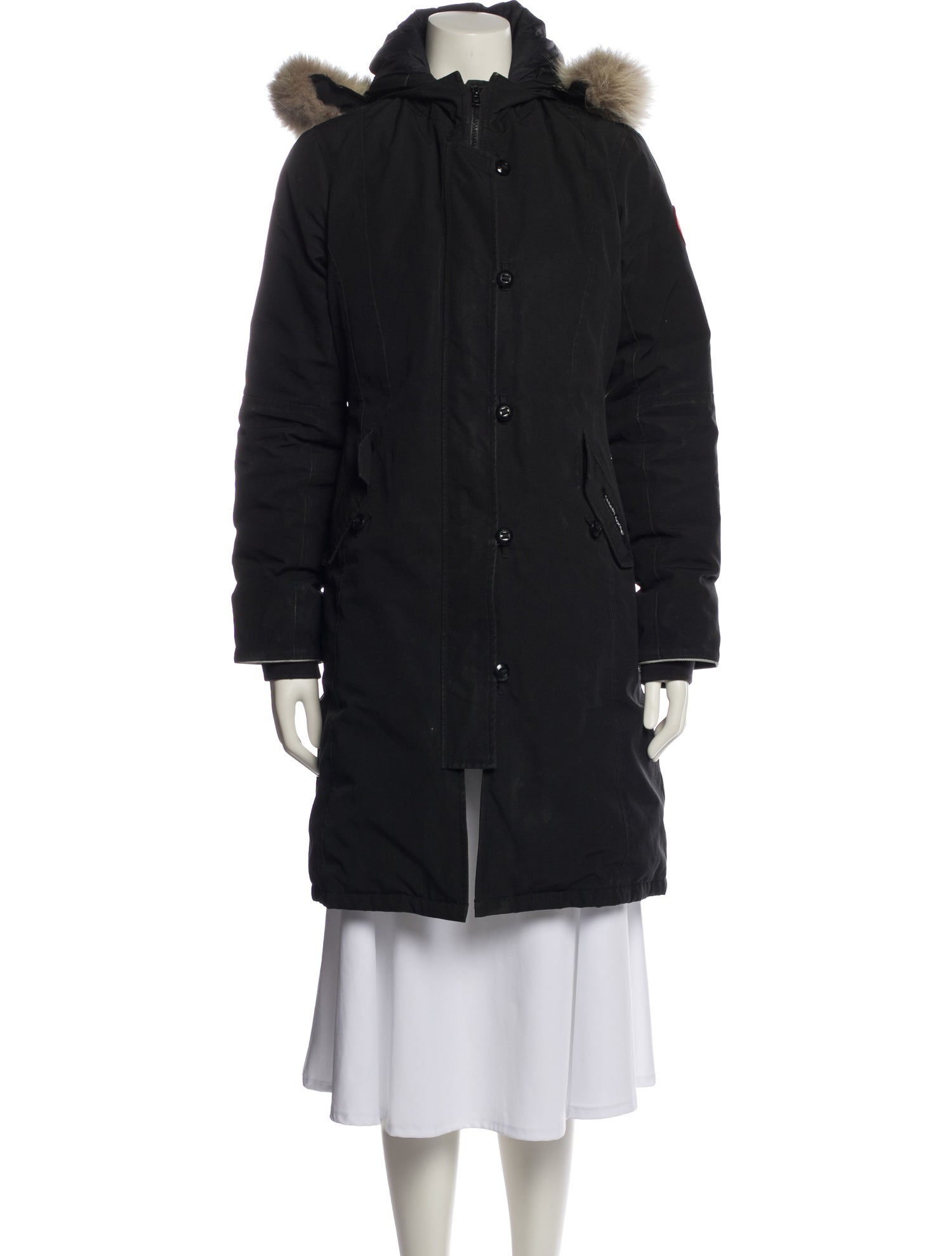 Canada Goose Girls Solid Long Sleeve Coat