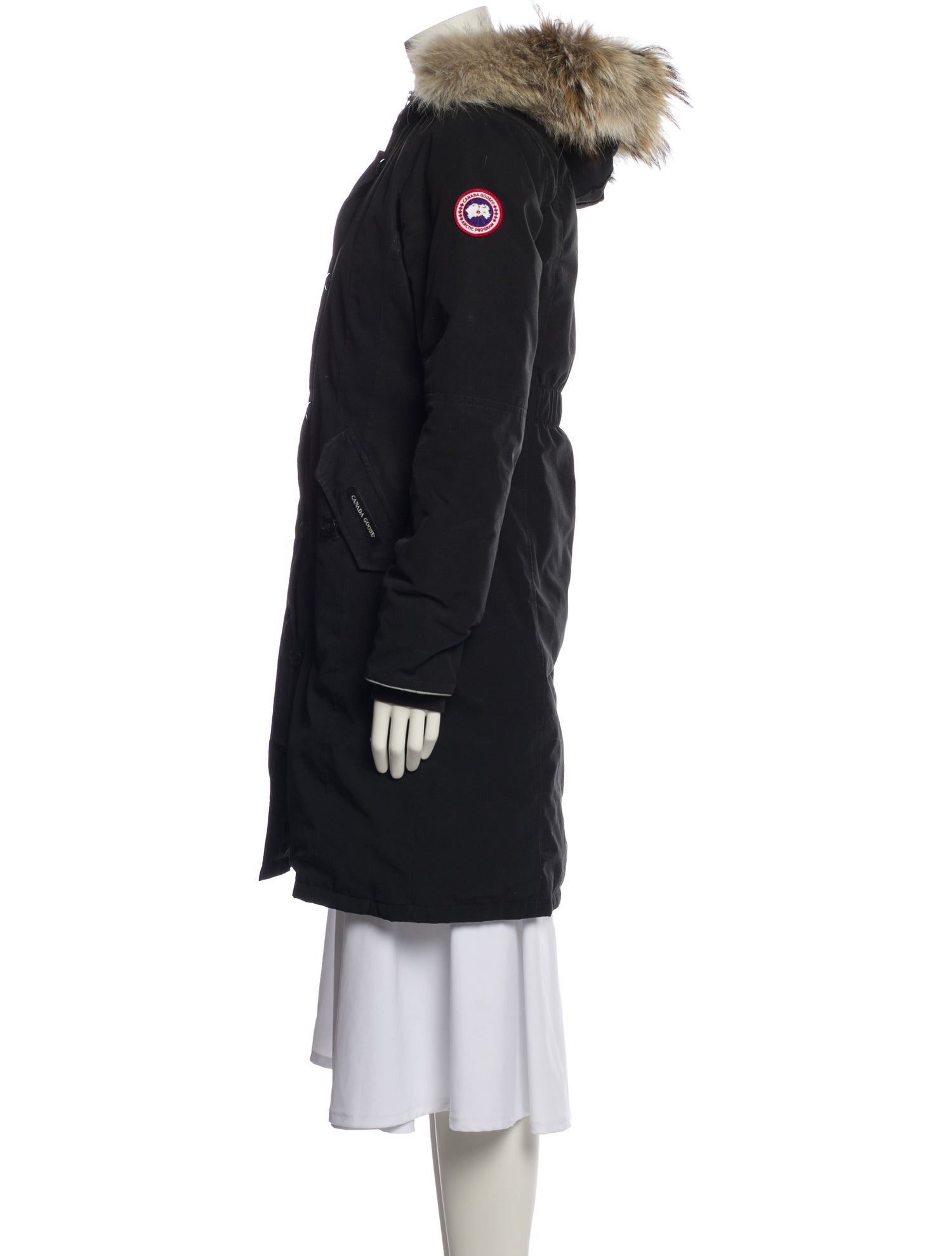 Canada Goose Girls Solid Long Sleeve Coat