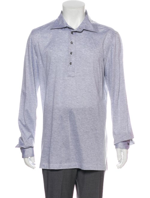 Cesare Attolini Knit Polo Shirt grey