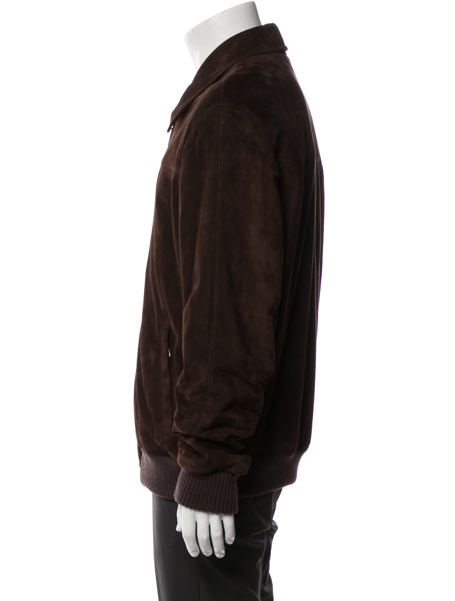 Cesare Attolini Black Leather Coat