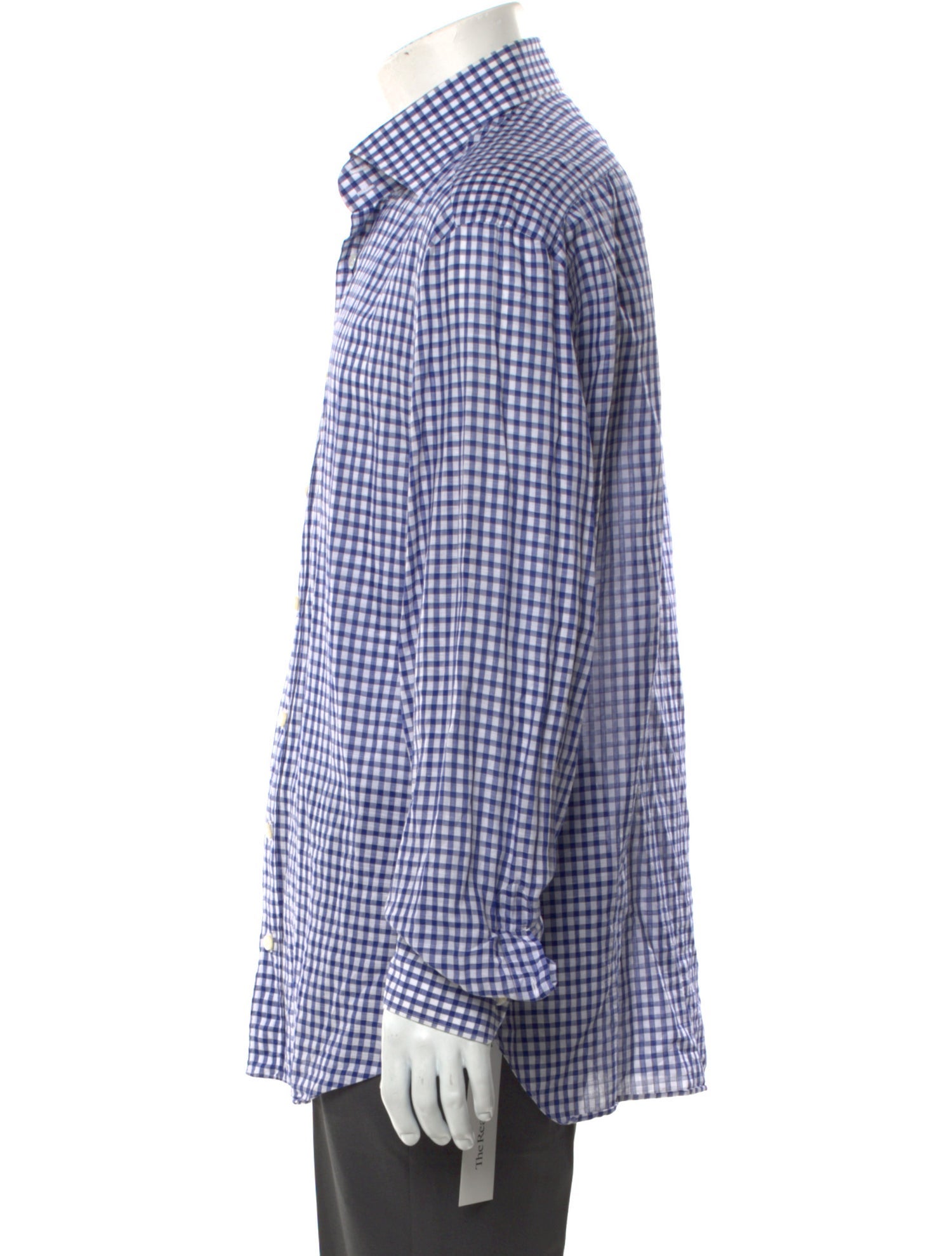 Cesare Attolini Plaid Print Long Sleeve Dress Shirt