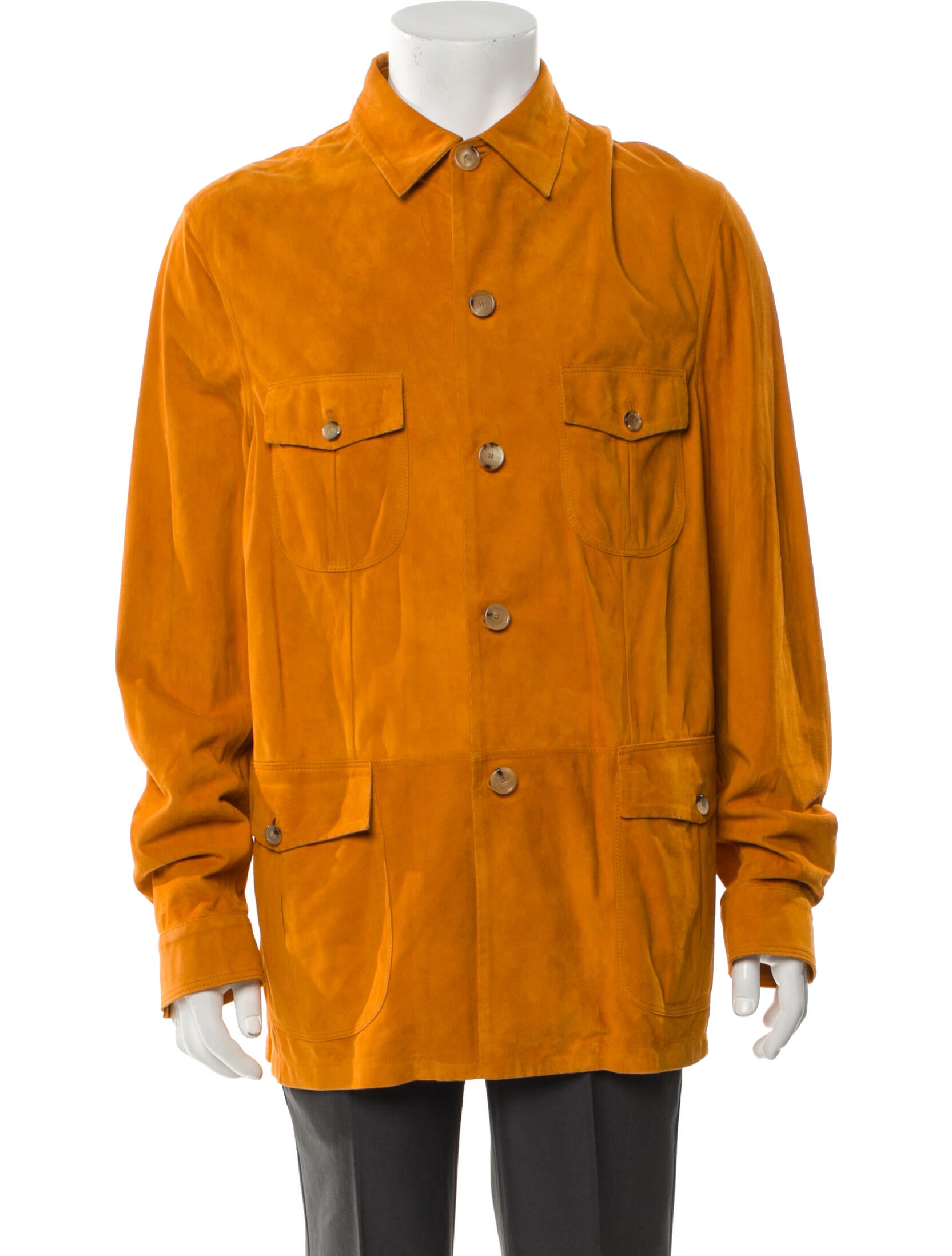 Cesare Attolini Suede Utility Jacket