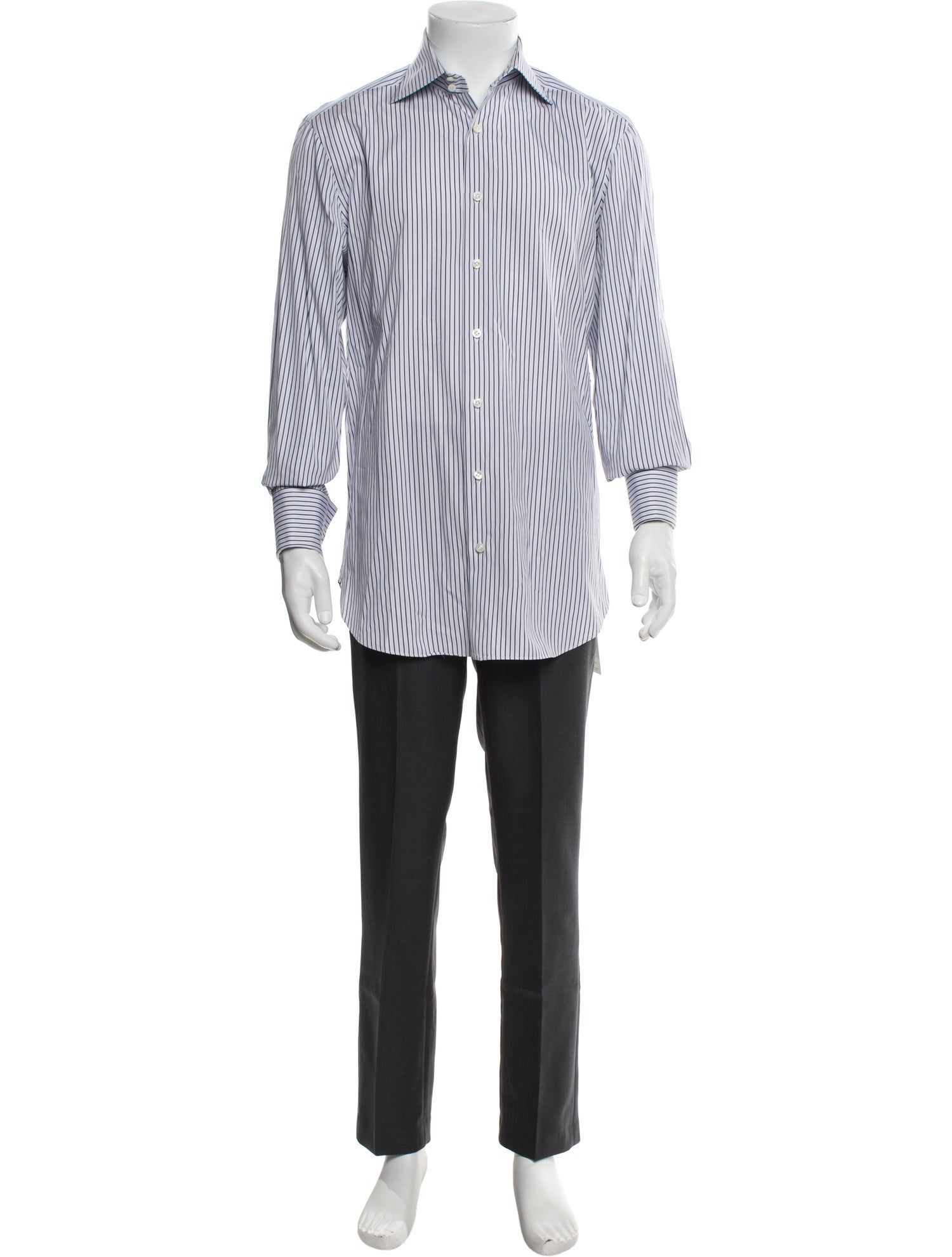 Cesare Attolini Striped Long Sleeve Dress Shirt