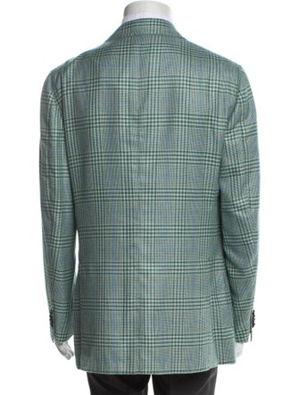 Cesare Attolini Cashmere Plaid Print Blazer