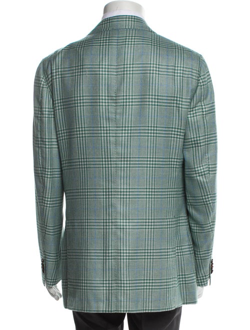 Cesare Attolini Cashmere Plaid Print Blazer