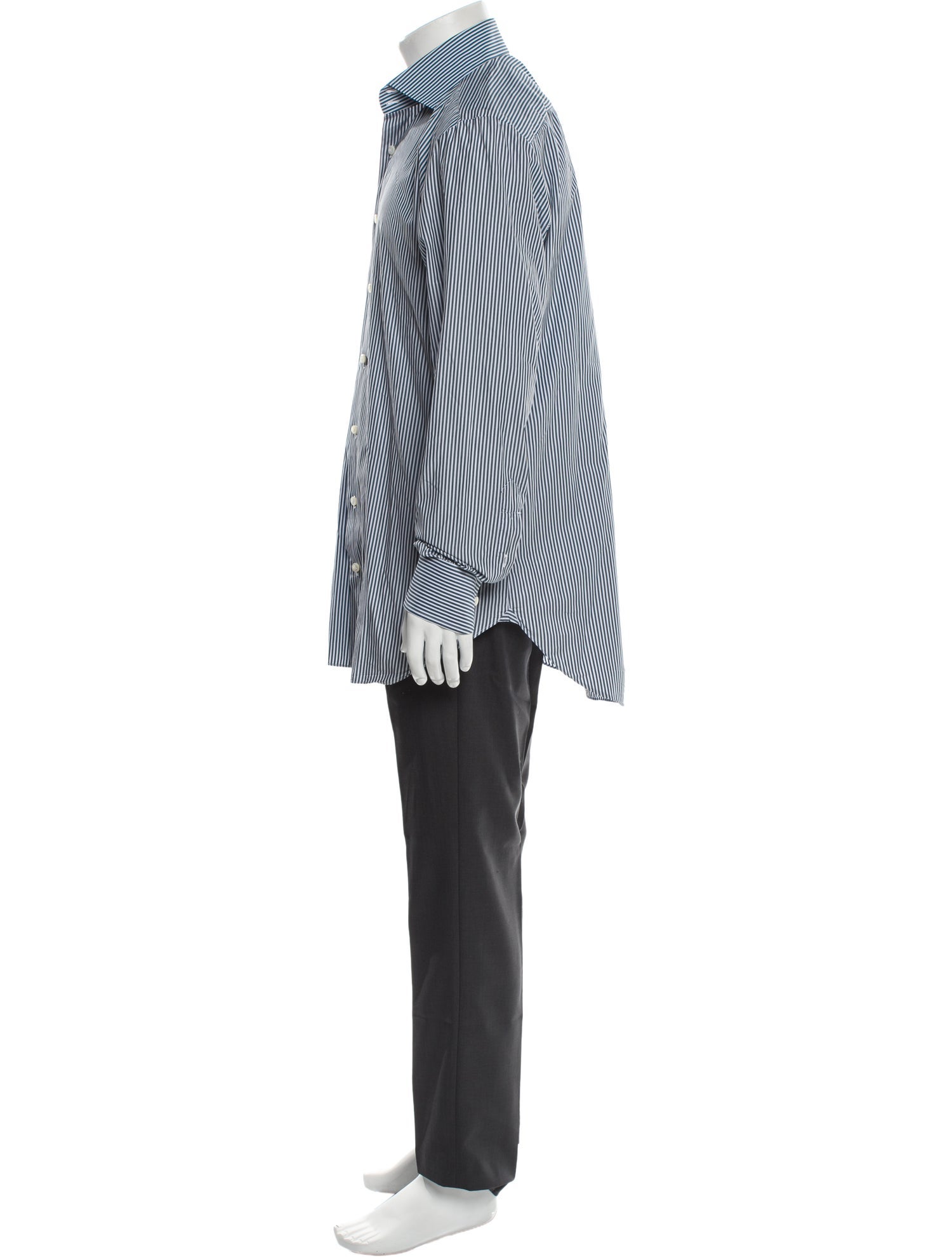 Cesare Attolini Striped Long Sleeve Dress Shirt