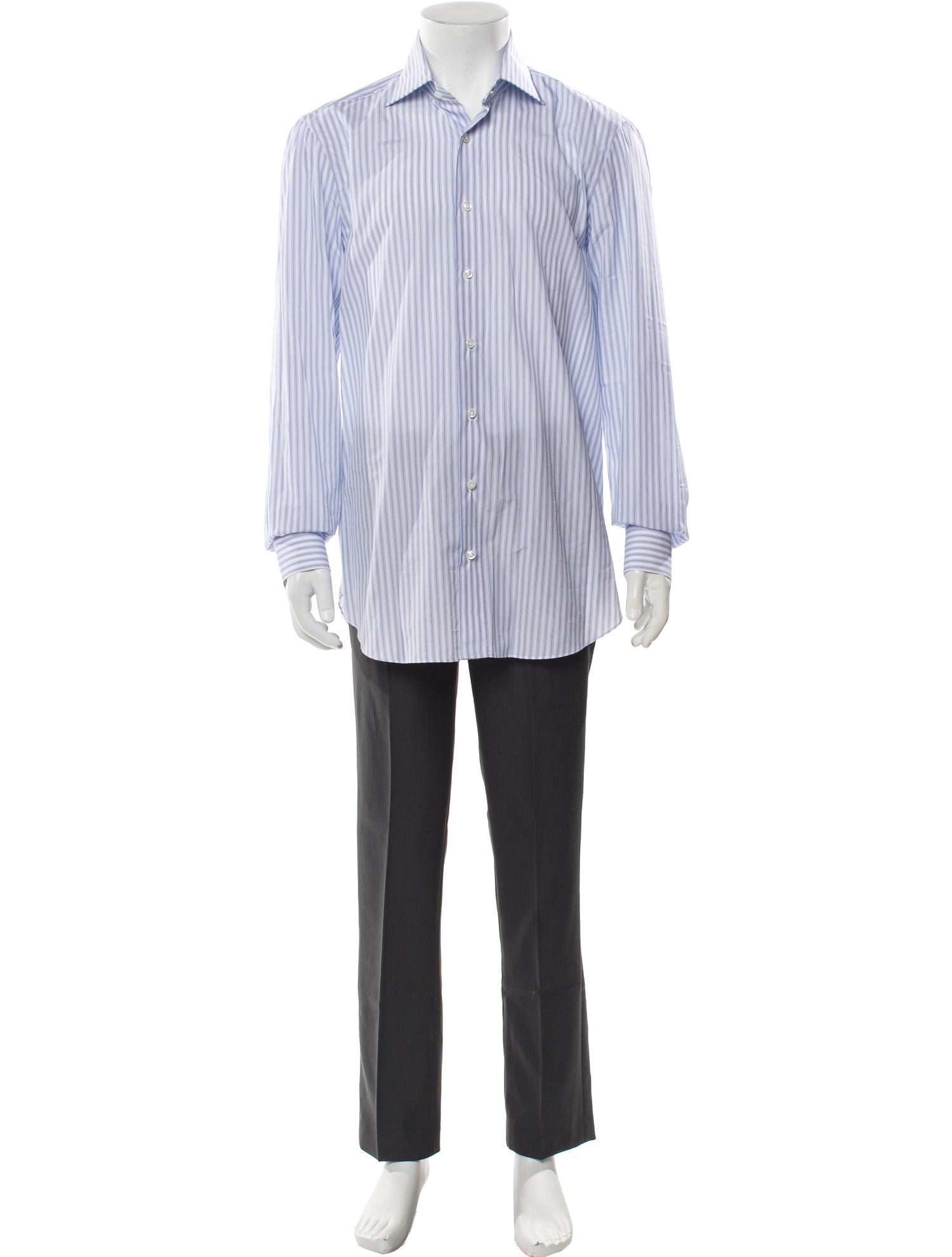 Cesare Attolini Striped Long Sleeve Dress Shirt