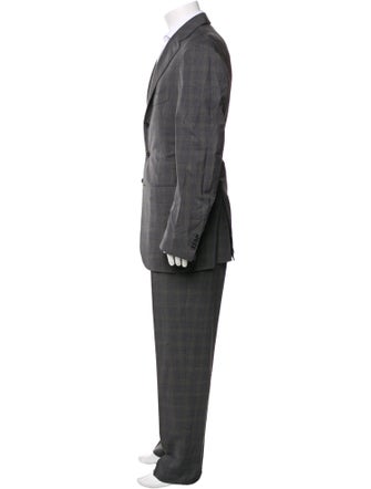 Cesare Attolini Wool Plaid Print Two-Piece Suit